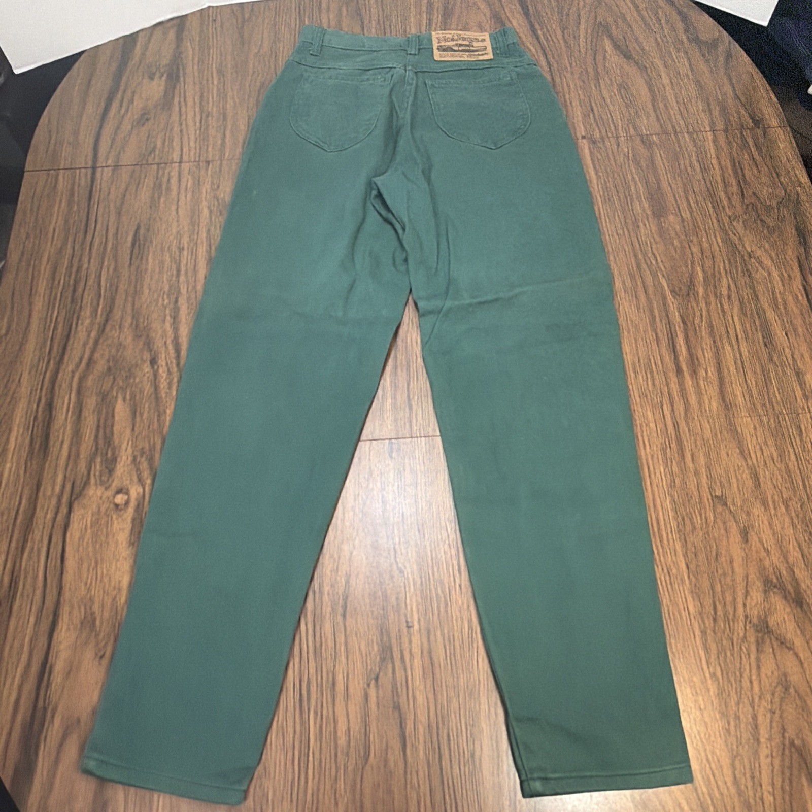 No! Jeans Absolutely Blues Vtg Green Denim Jeans size 5 MOM high waist 25×30