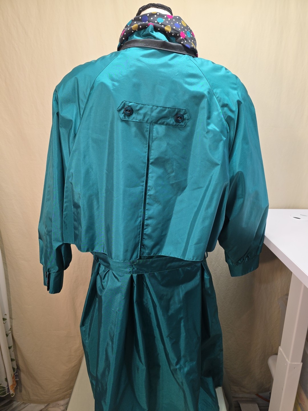 VINTAGE CHIANGO BY FLEET STREET ALL SEASON TEAL GREEN RAINCOAT Jacket 80’s 22W