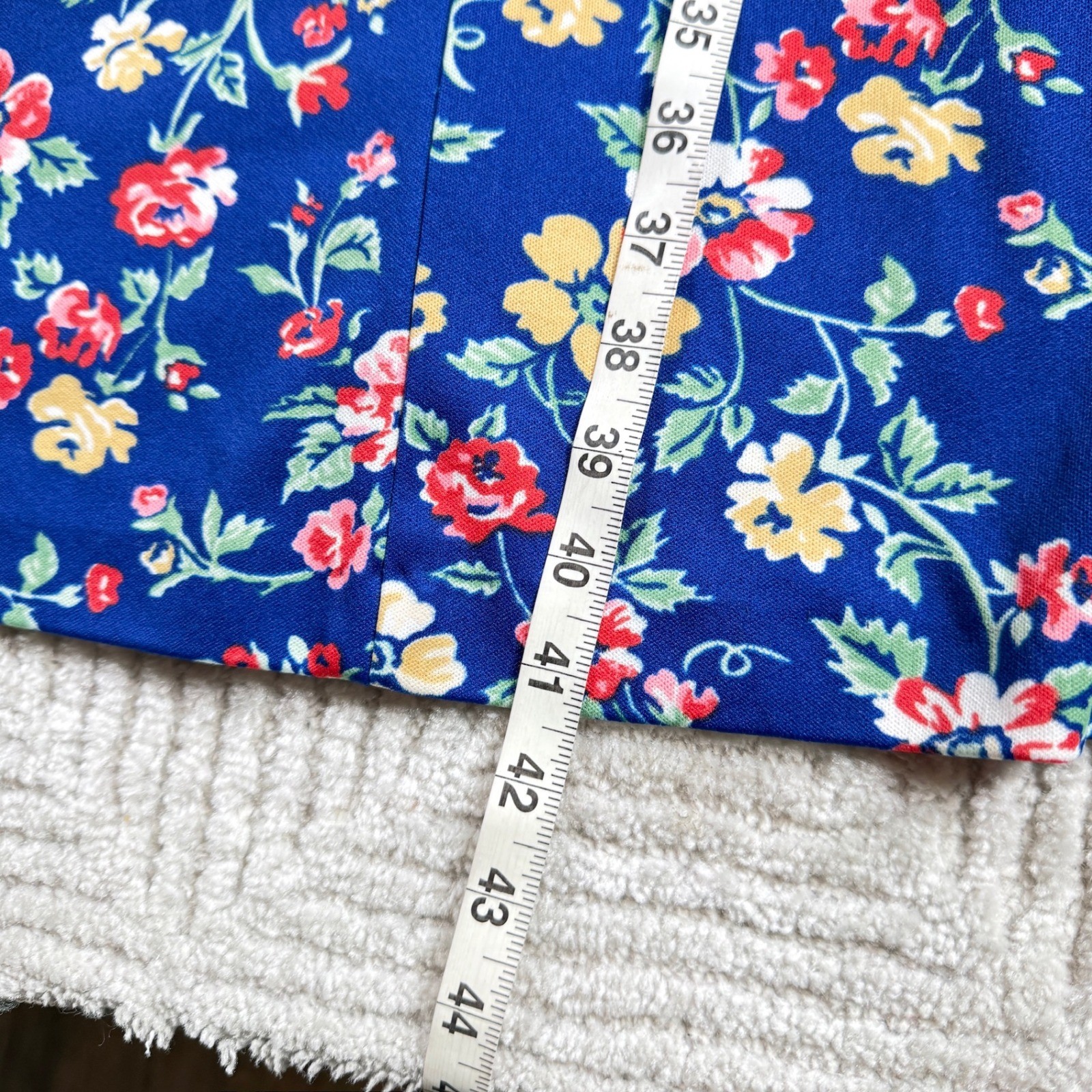 Sears Fashions Floral Dress Women’s Blue Vintage 60s 70s Mod Bell Sleeve Granny