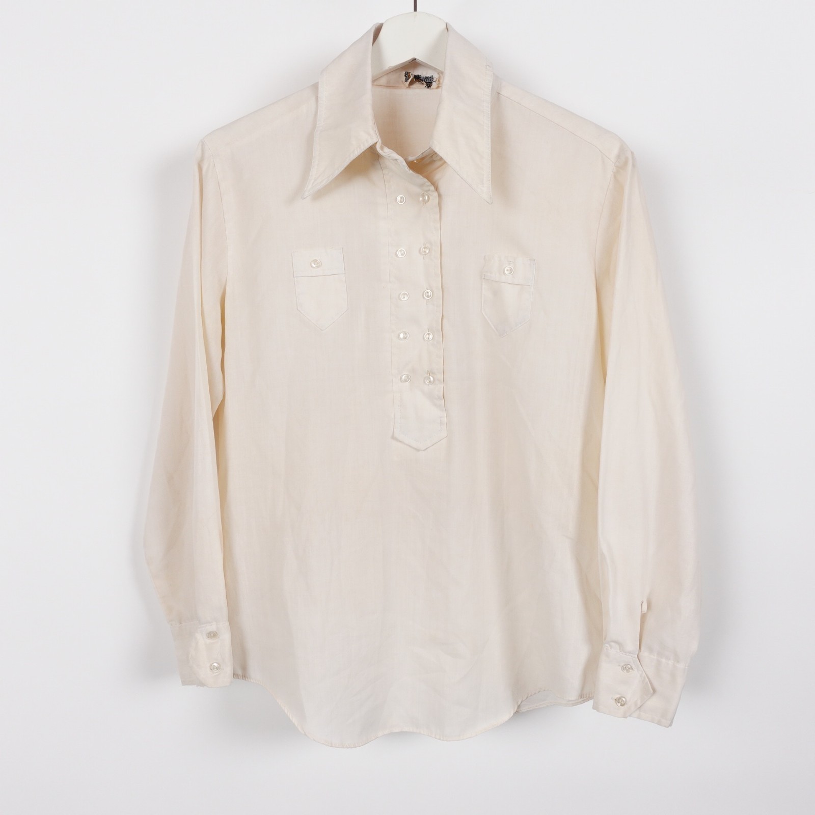 Vintage 60s Westshort Permanent Press Double Button Women’s Shirt Size Medium