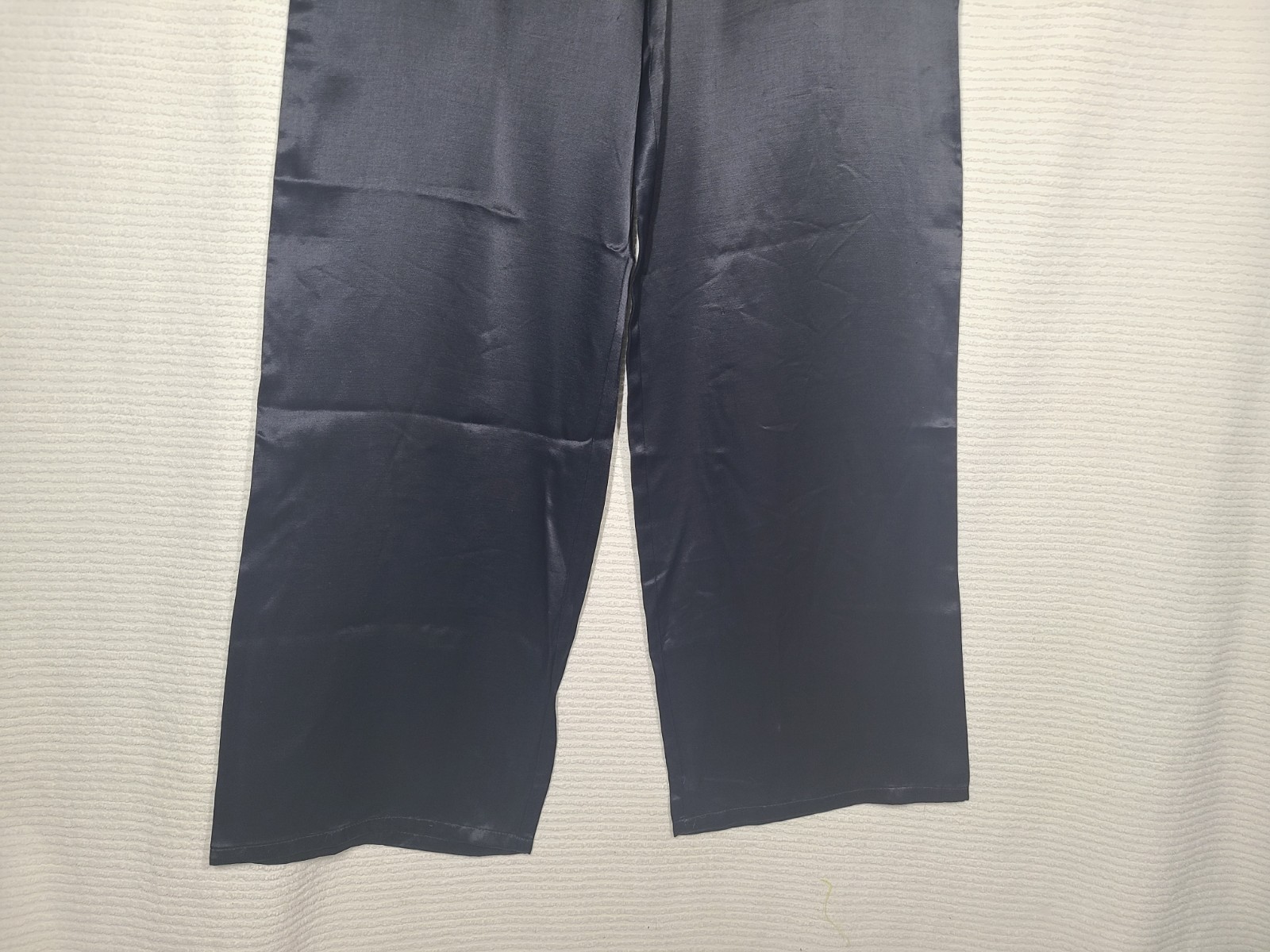 Vtg 1990s Express Black Satin Pants Wide Leg 5/6 31w Mall Brand y2k Evening