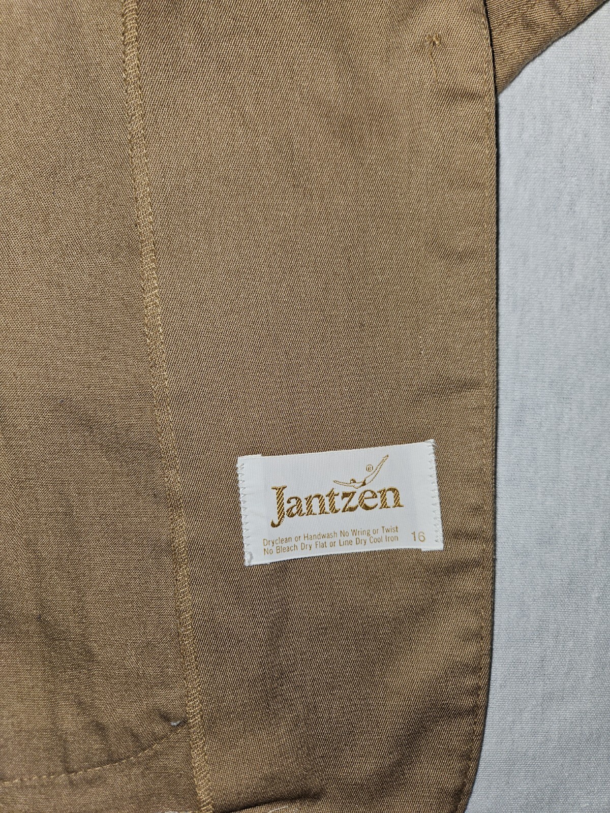 Jantzen Women Single Button Blazer Sz 16 Brown Suit Jacket Career Timeless Retro