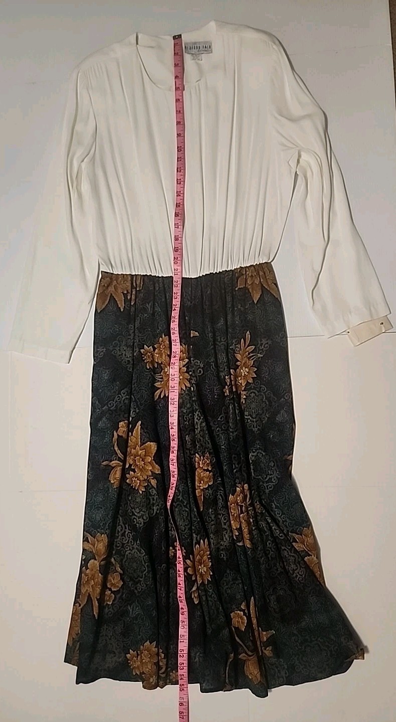 Vtg Bedford Fair Lifestyles Vest Long Sleeve Dress 2 Pieces 1980s NWT Size 18W