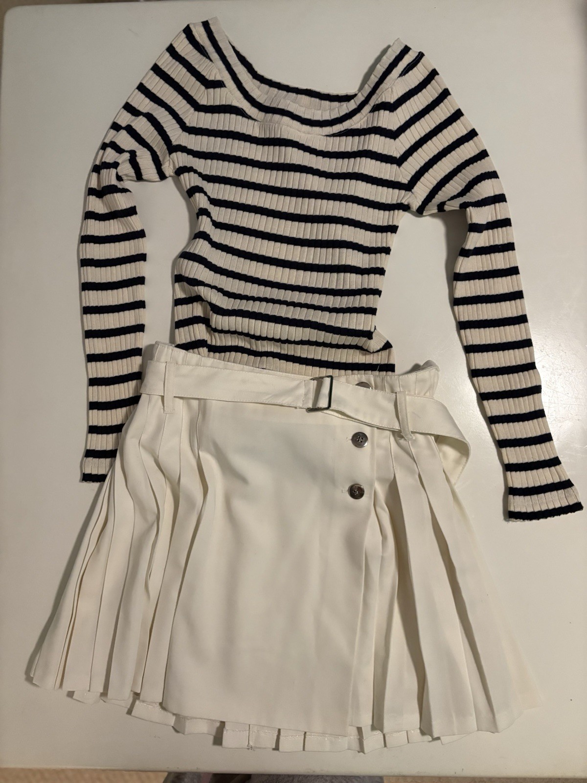 Vintage 1990s Women’s Adorable Kookai Skirt And Jean Rychter Top Made In France
