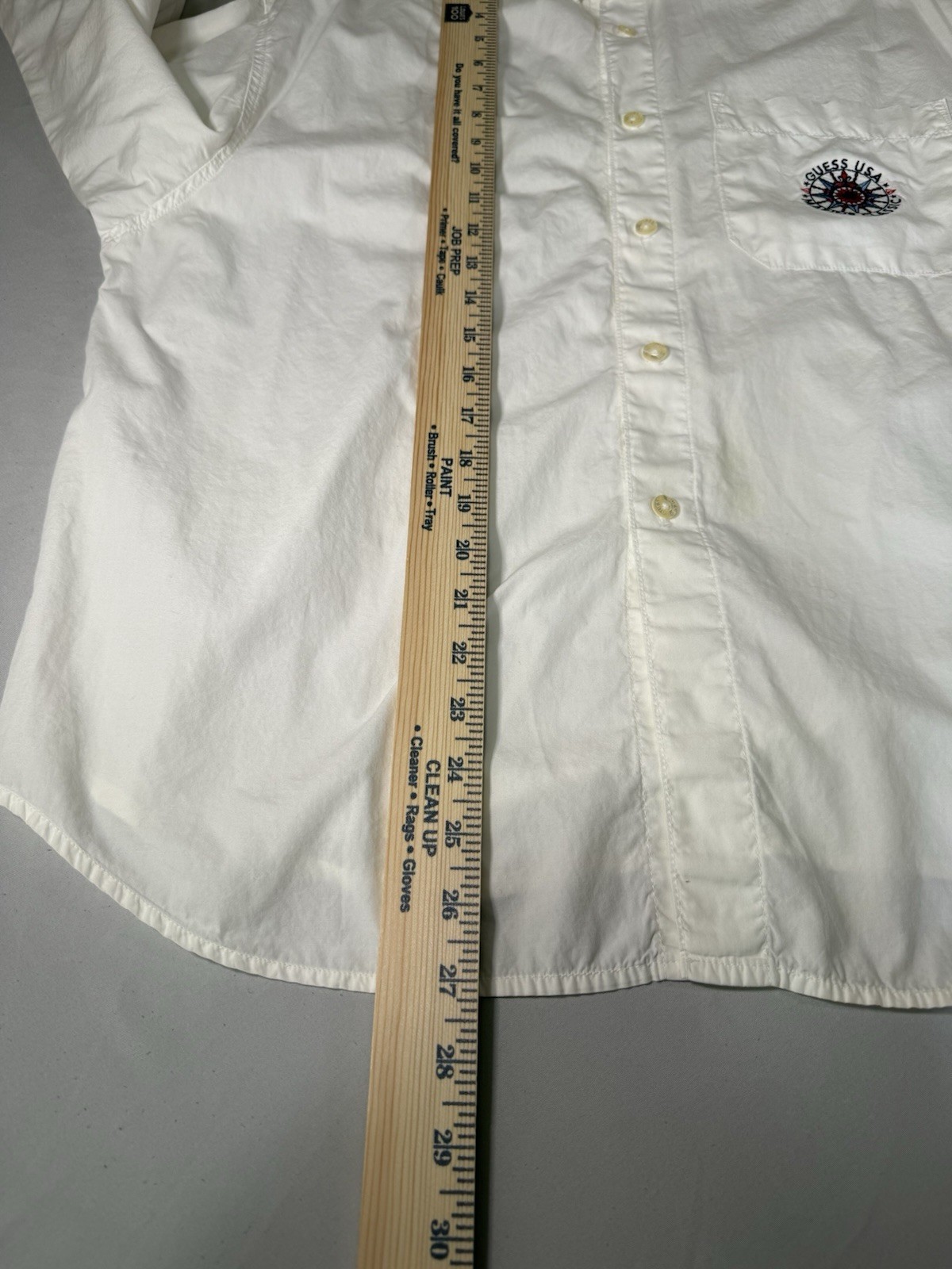 Vintage GUESS USA Marine Classic Shirt Womens M Made In USA 90s Y2K