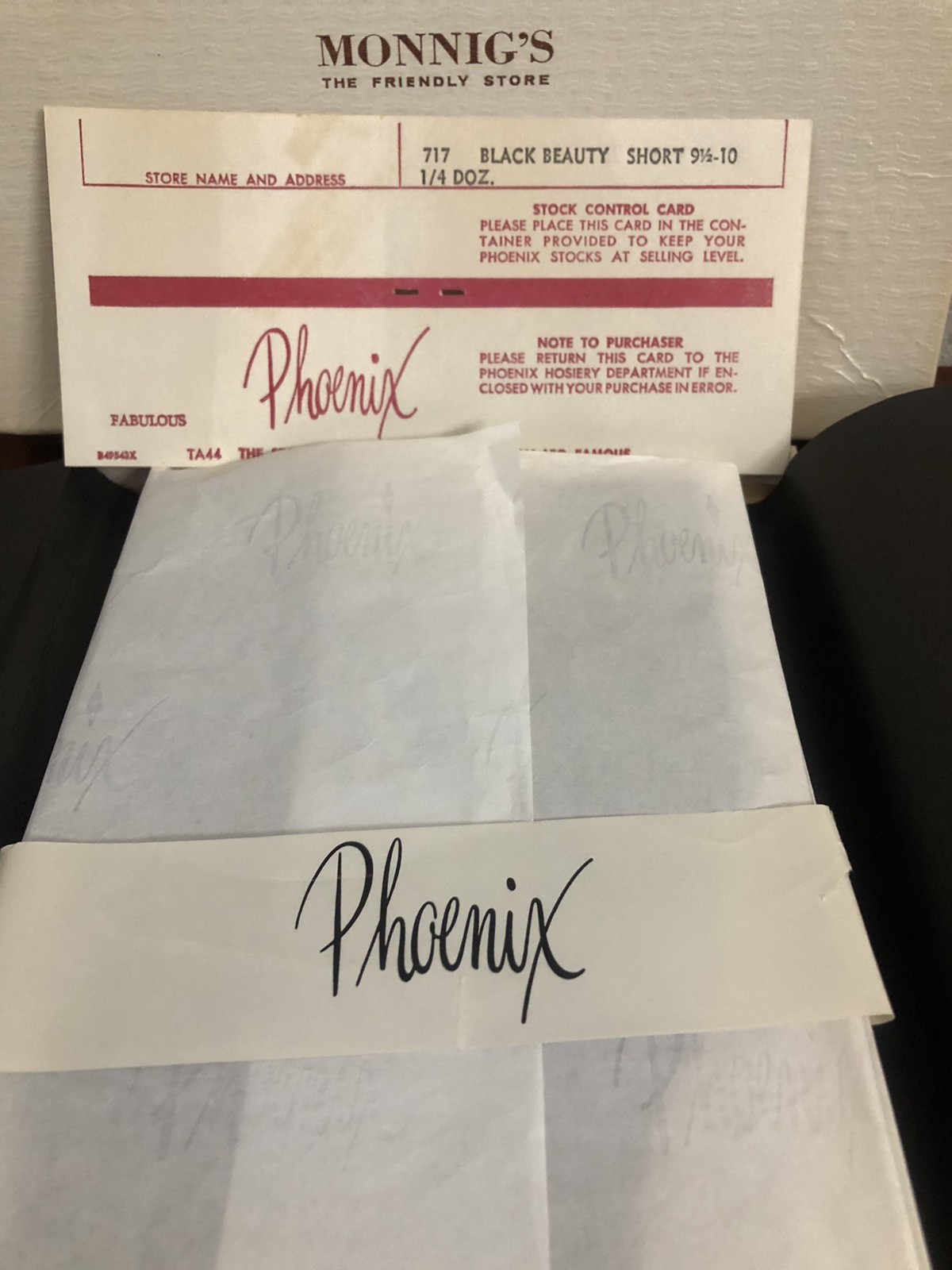 3 Pr PHOENIX 717 All Nylon Cantrece Stockings 9 1/2-10 Short BLACK BEAUTY
