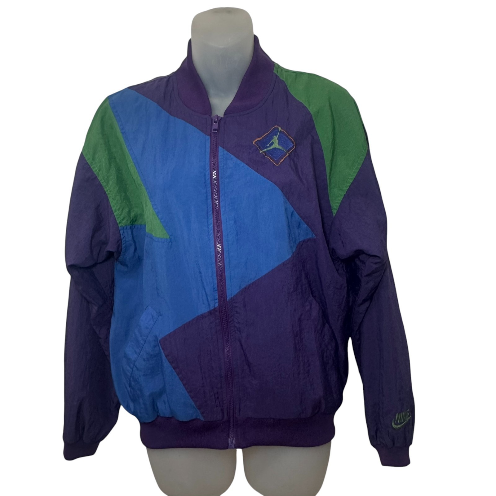 Vintage 1990’s Nike Jordan Colorblock Windbreaker Youth size L, or Woman’s S