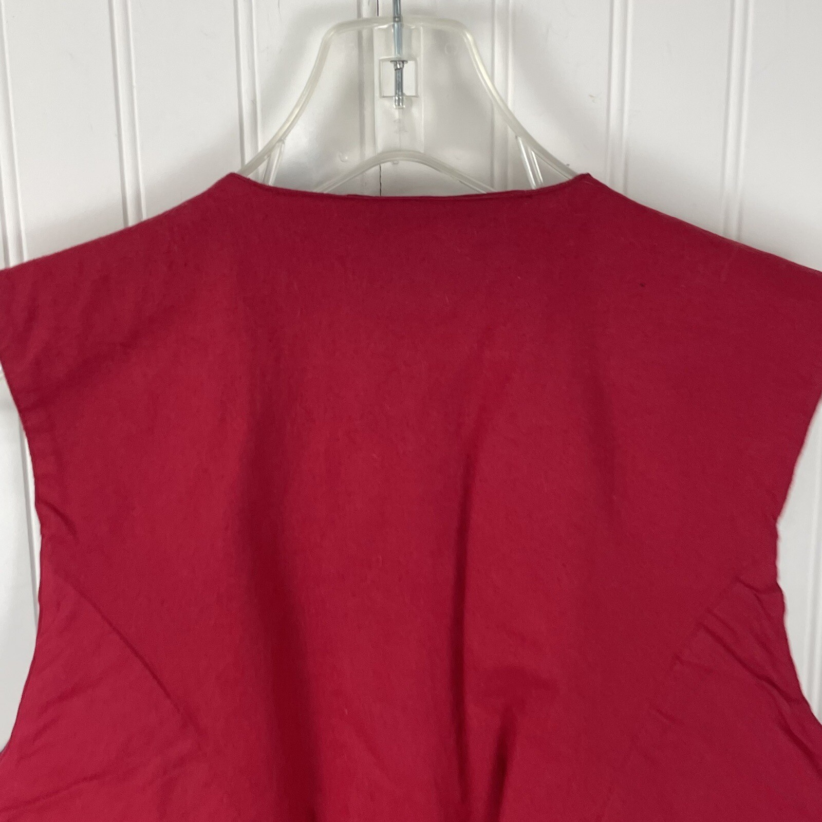 Vintage Erica Classics Womens Felted Wool Bavarian Style Vest Red Size Small
