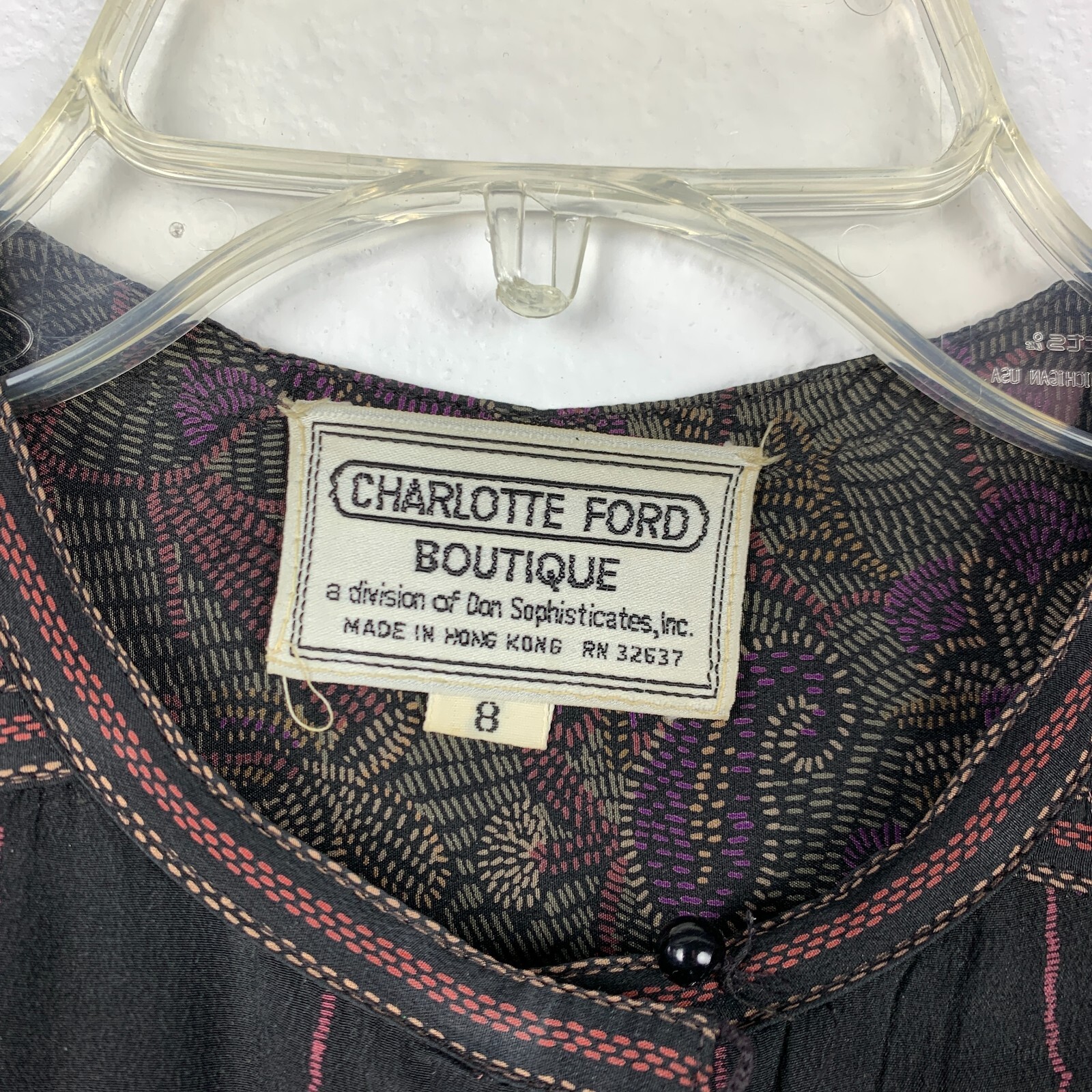 Vintage 70s Charlotte Ford Boutique Striped Drapey Shift Shirt Dress Size 8