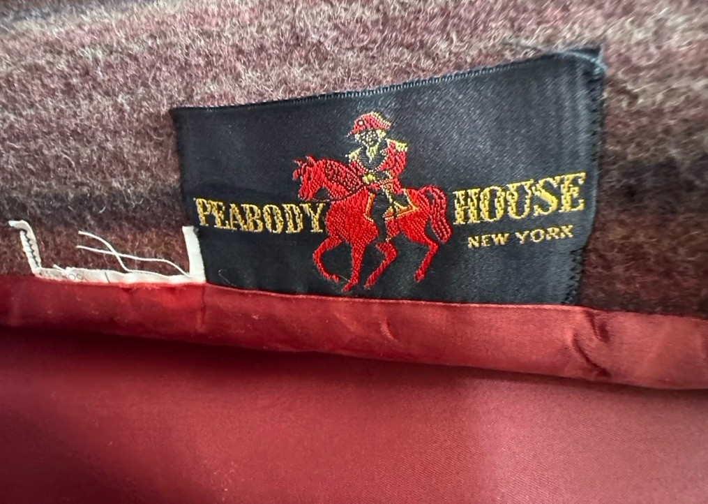 Scottish Wool Hooded Toggle Coat Peabody House Vintage 1970s Sony Pictures Large