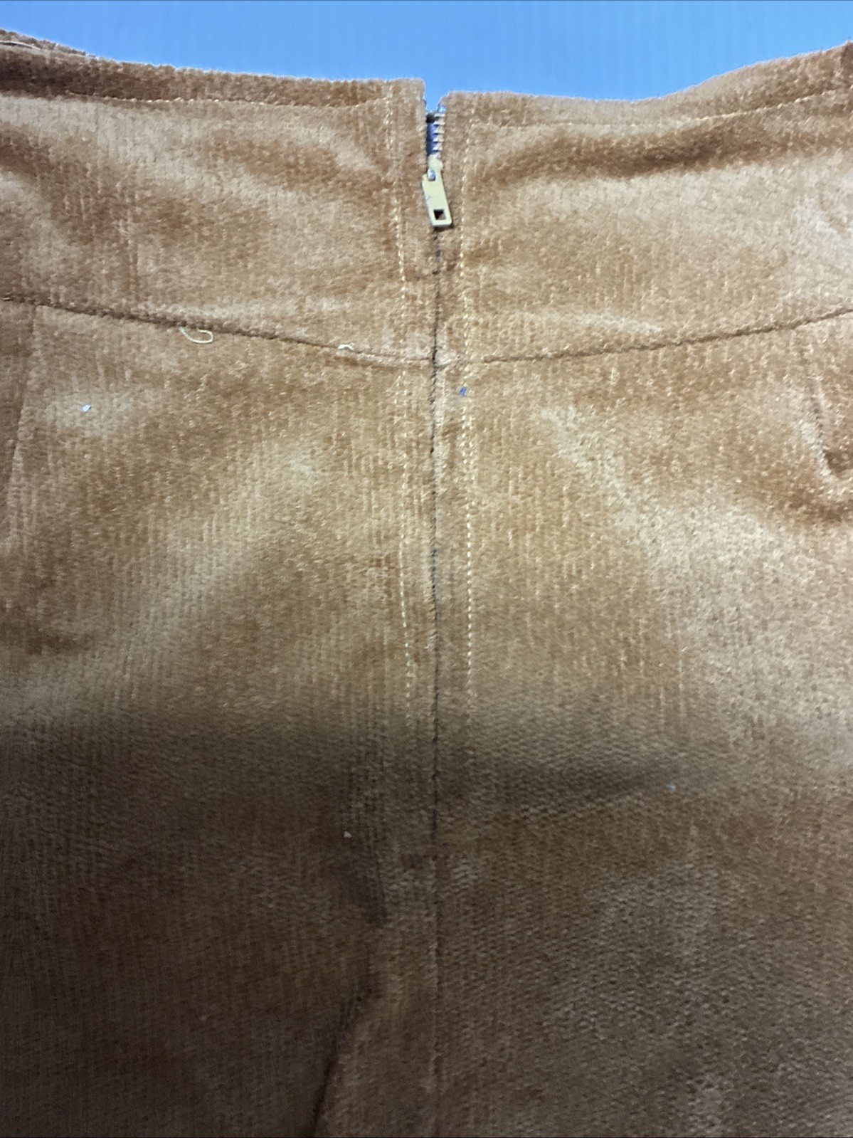 Vintage 50s Juniors by Vassar Brown Mini Skirt Cotton Size 7 – NWT