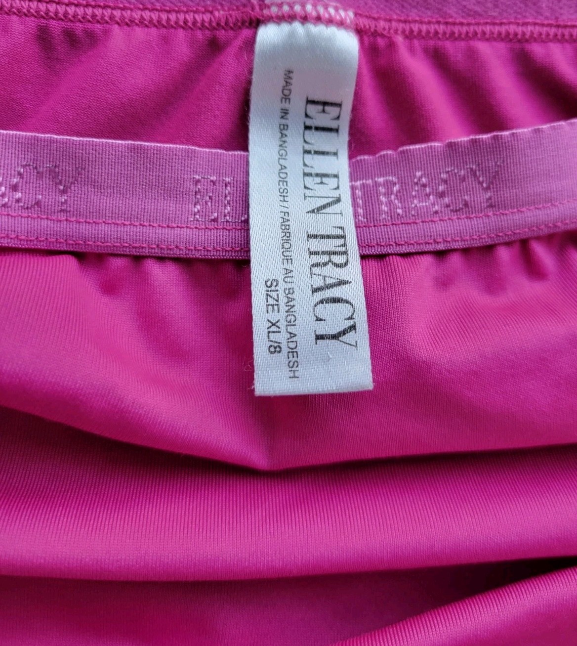 XL/8 Vintage Bikini Panties Pink Satin polyester Spandex Y2K