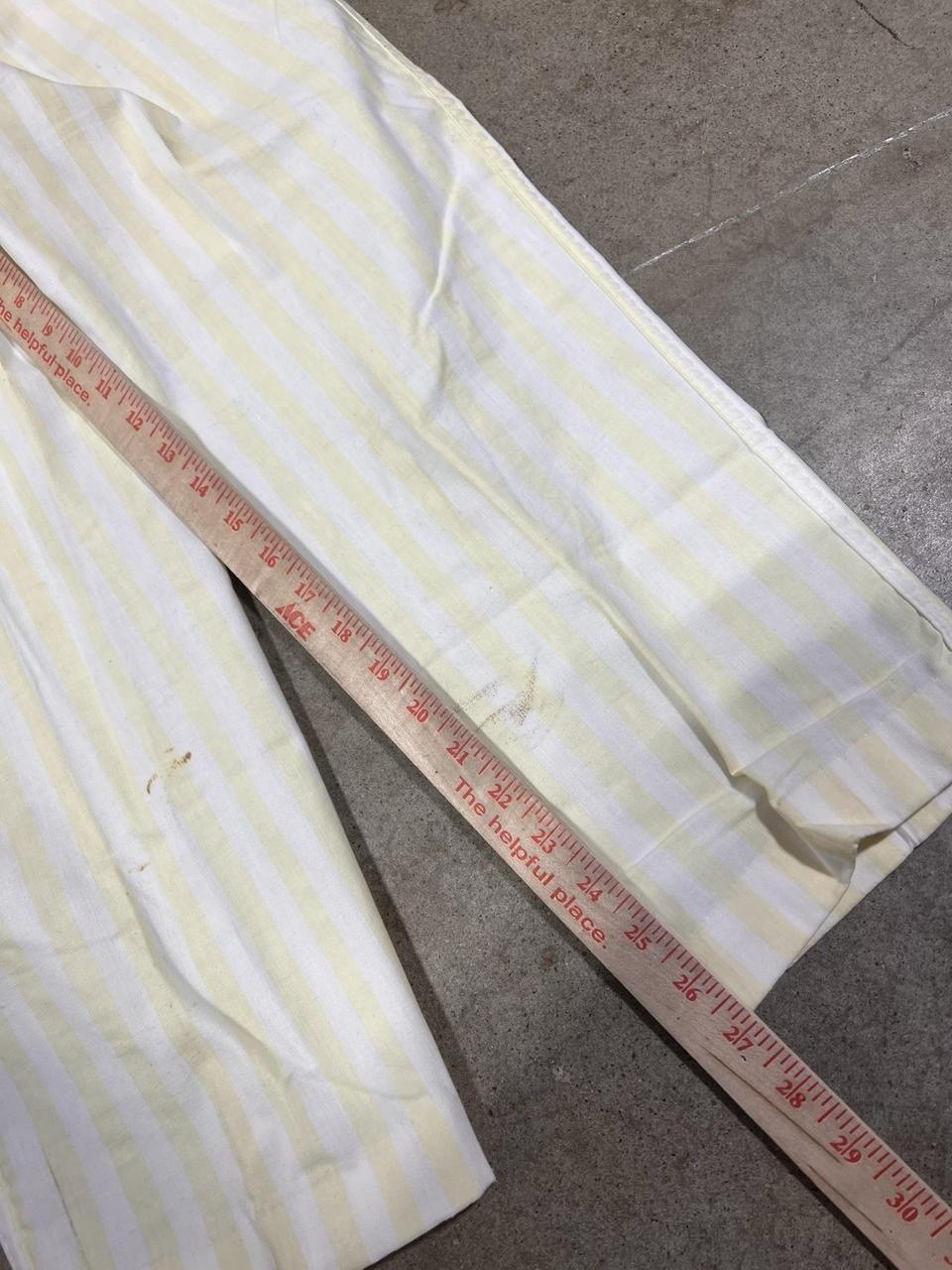 VTG 80s Rustler Cream and yellow striped wide leg pants relaxed fit size 24×26