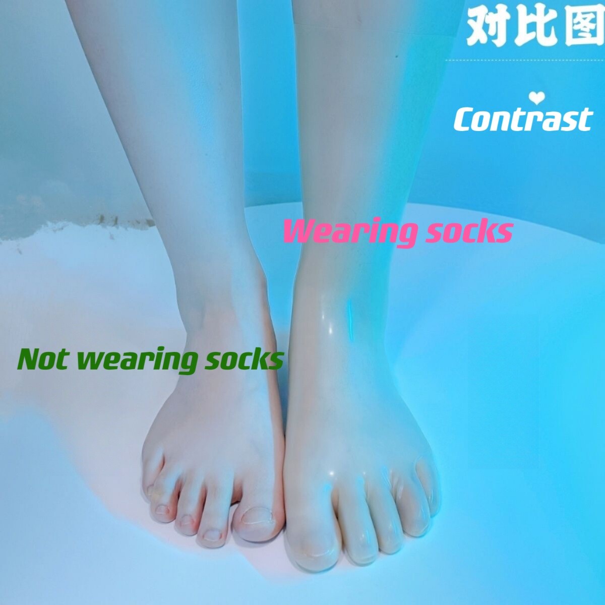 0.25mm Ultrathin Transparent Rubber Latex Sexual Tight Socks for mistress Fetish