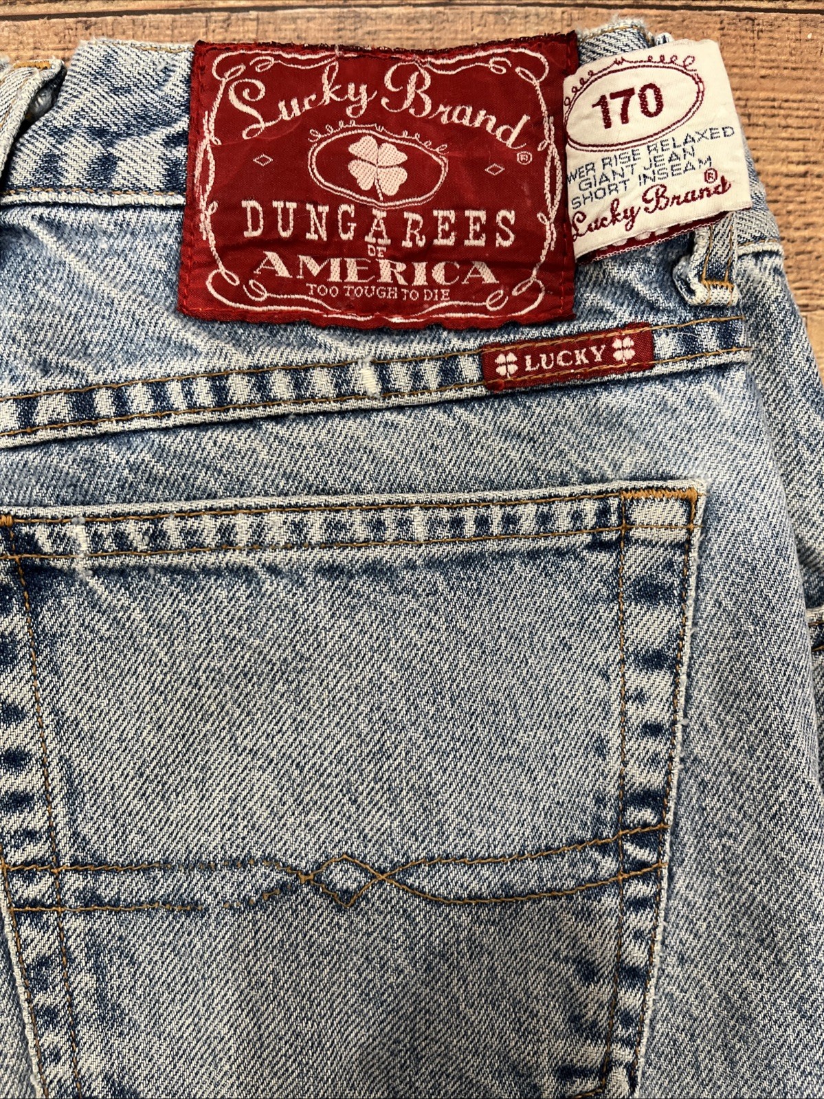 Vintage Lucky Brand Dungarees USA Made Relaxed Giant Jean 90s(2872)
