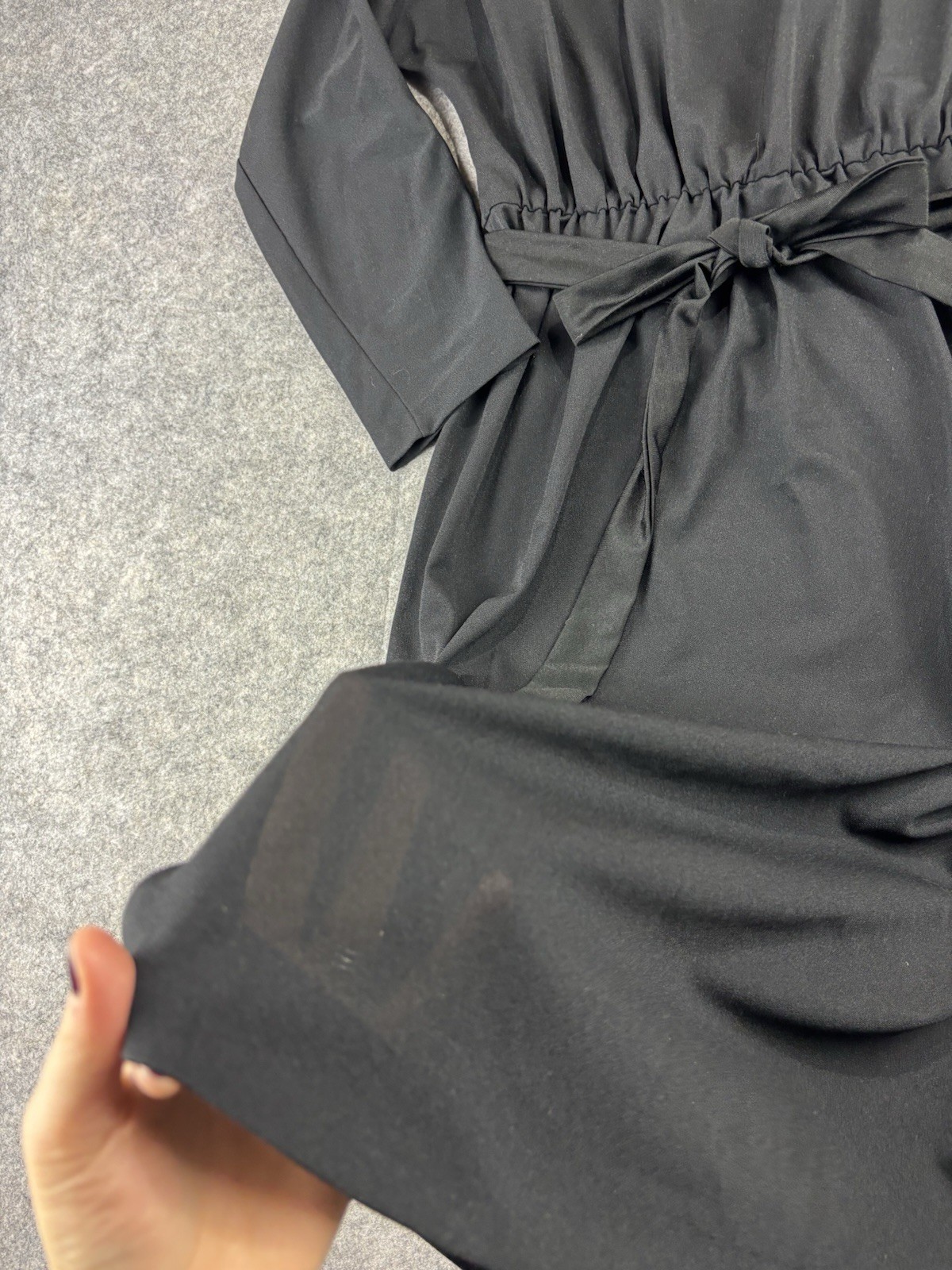 1970s VTG Sears Women’s 14P Disco Dress Glitter Starburst Belted Batwing Dress