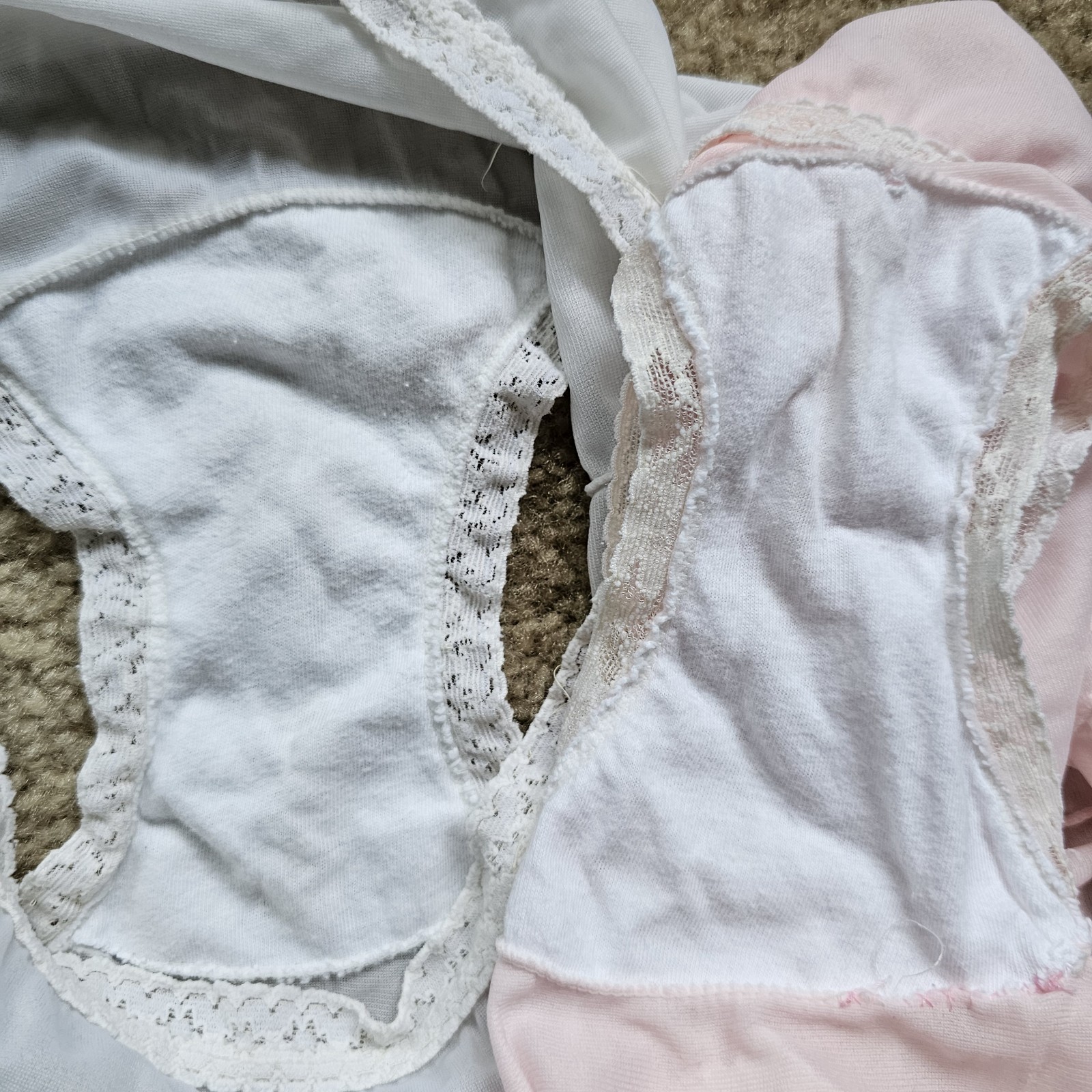 Vintage 80s semi sheer nylon high rise granny panties USA made size small