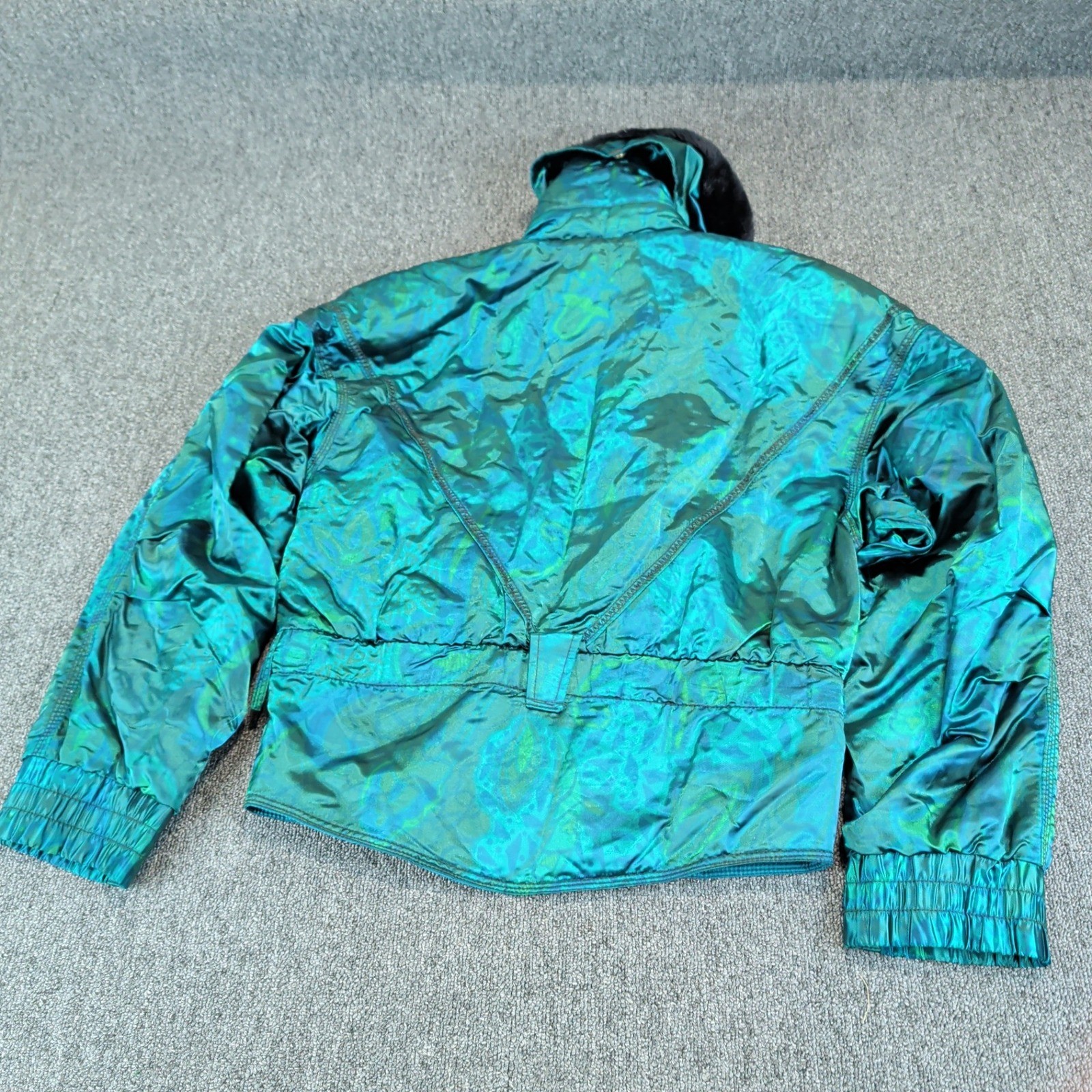 Obermeyer Womens Ski Jacket 8 Green Iridescent Puffer VTG Thermolite Insulated