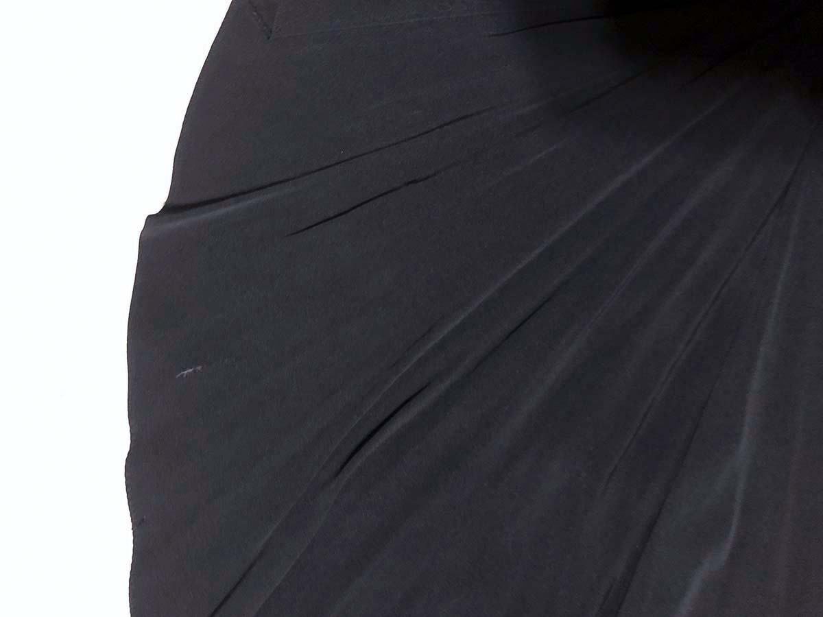 Vintage elegant 30s – 40s Black Rayon Crepe Wrap Sarong Skirt w/pin waist 27