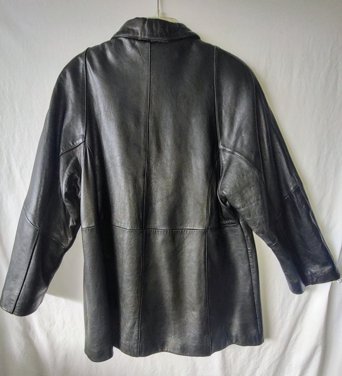 VALERIE STEVENS PETITES Leather Coat Size M NEW ZEALAND LAMBSKIN Vintage Soft
