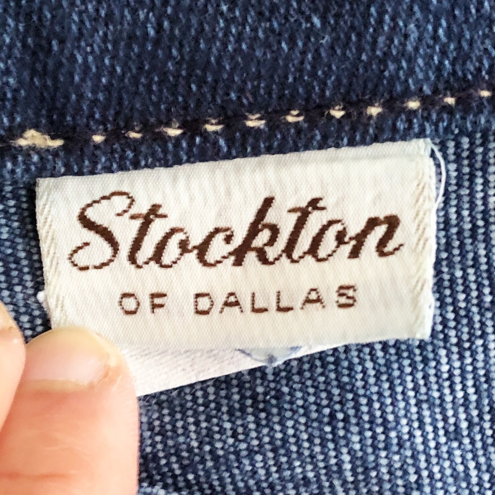 Vtg Stockton of Dallas High Rise Mom Jeans Straight Leg Size 16 Dark Wash