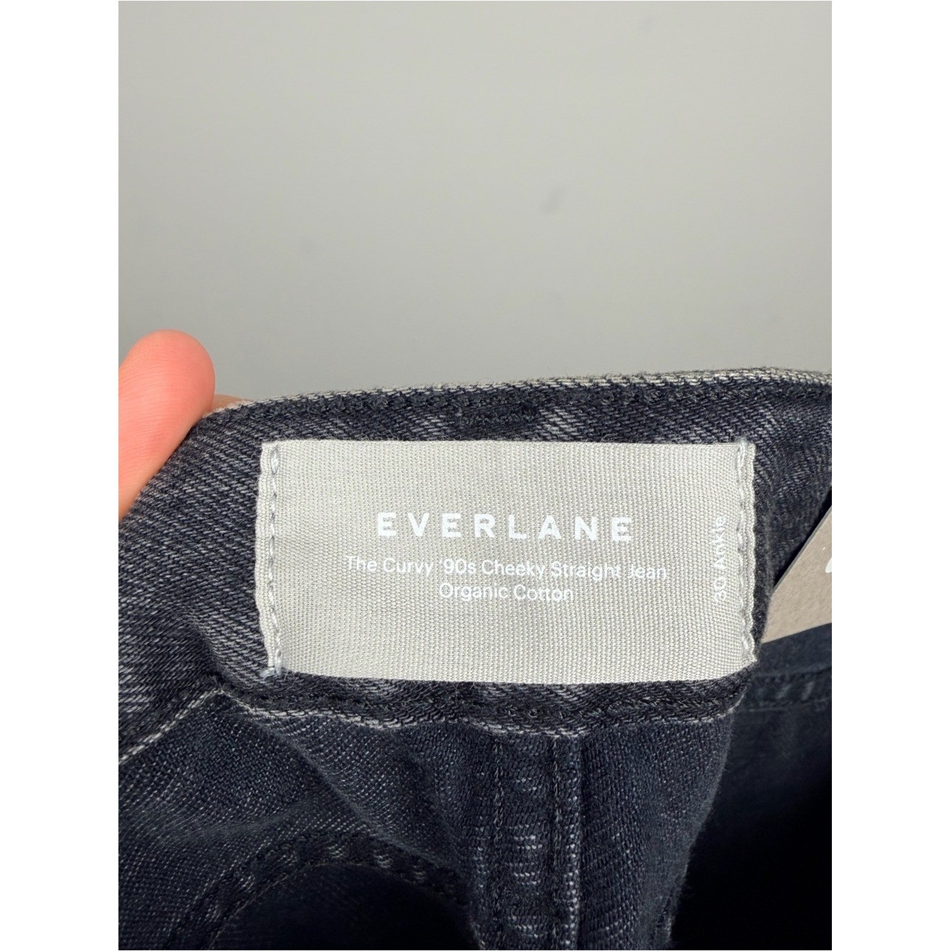NWT Everlane Curvy 90s Cheeky Straight Jean Washed Black Ankle 30