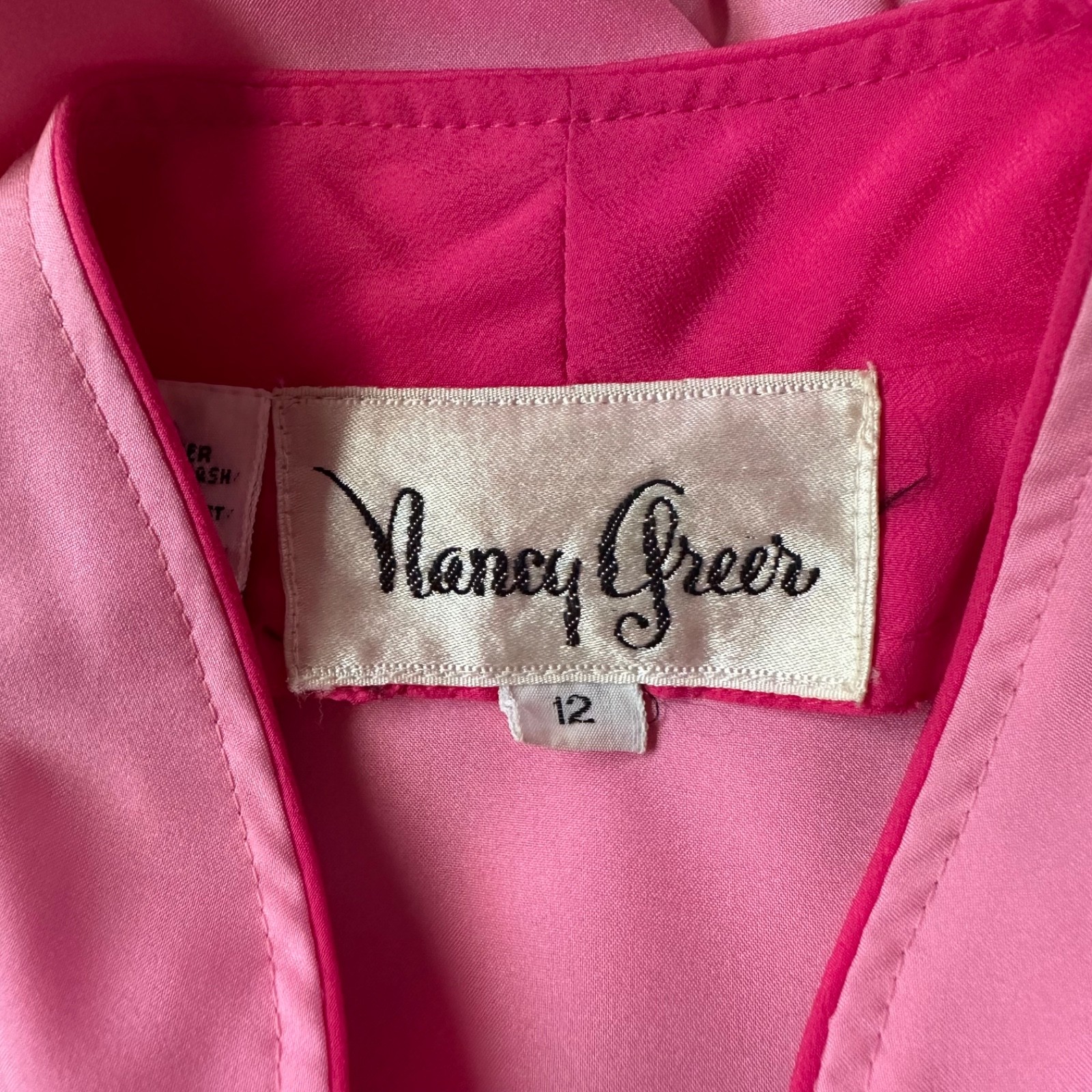 Vintage 1970s Bubblegum Pink Color Block Secretary Day Dress SATC Disco L