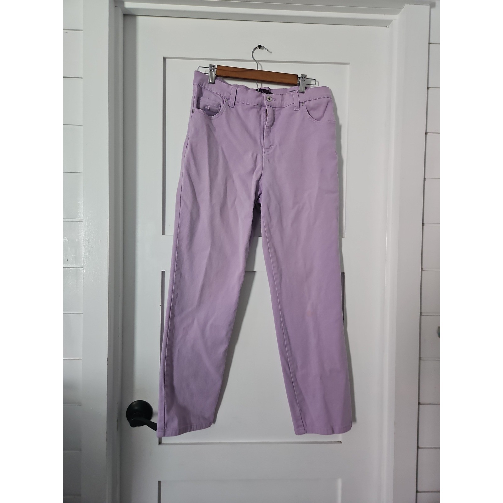 Gloria Vanderbilt Amanda Classic Tapered Jeans Lavender Purple Petite Size 12P