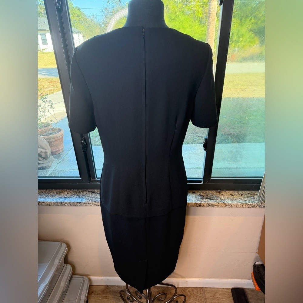 Oberon Vintage Elegant Black One Piece Short Sleeve Dress