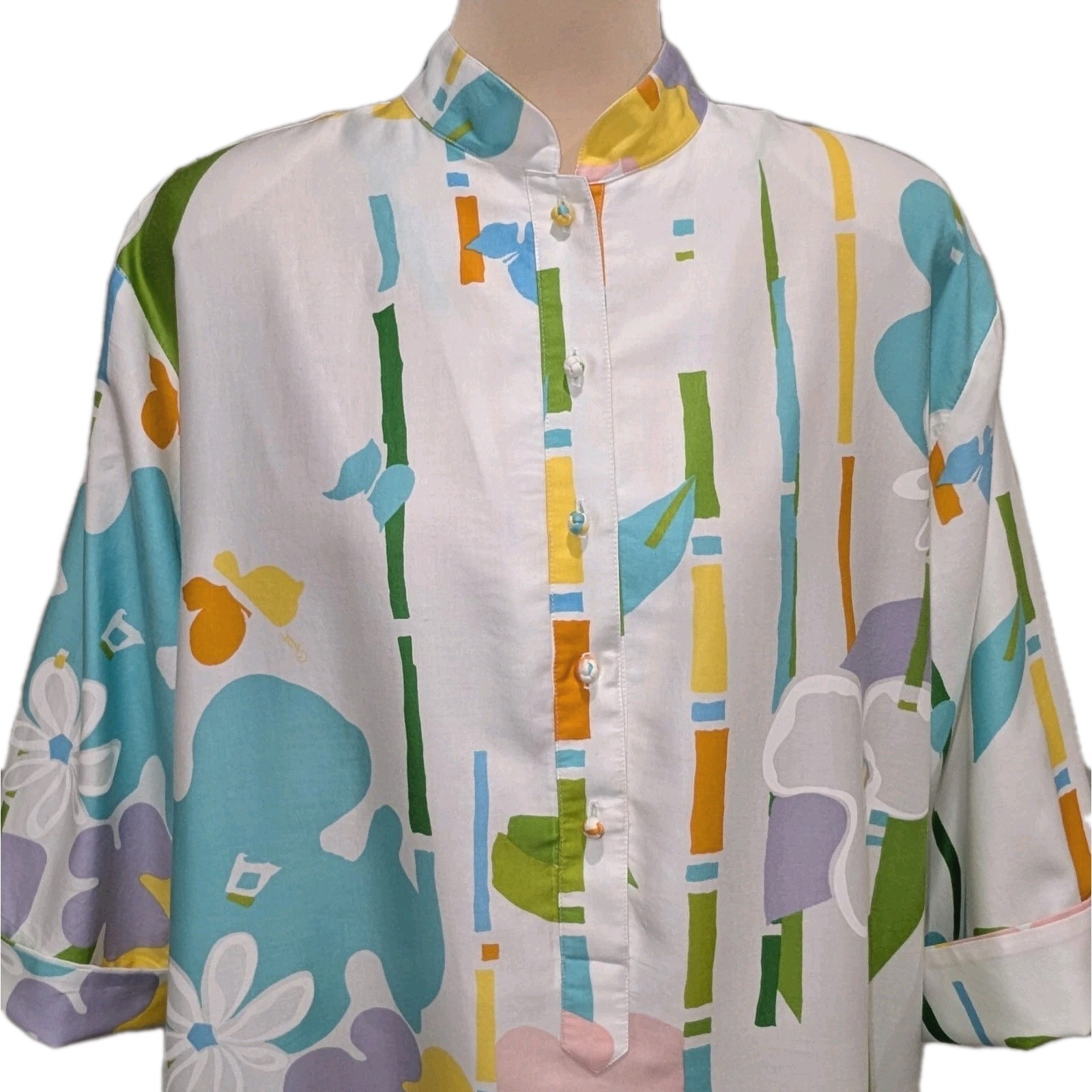 The Forever Dress Catherine Ogust Penthouse Gallery Tunic Caftan Burma Sz 18-XL