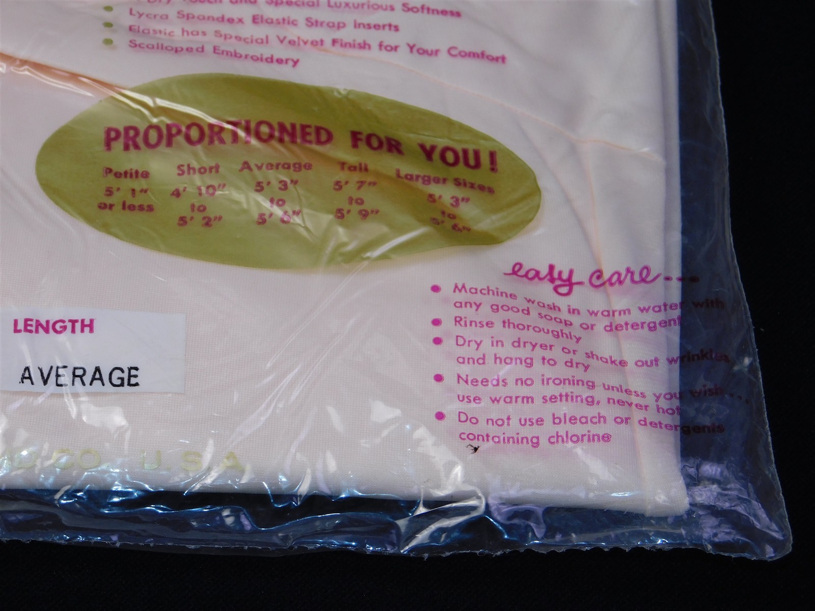 2 Vintage 1960s SEARS CHARMODE Peach White Nylon Tricot Full Slip Size 36 NOS