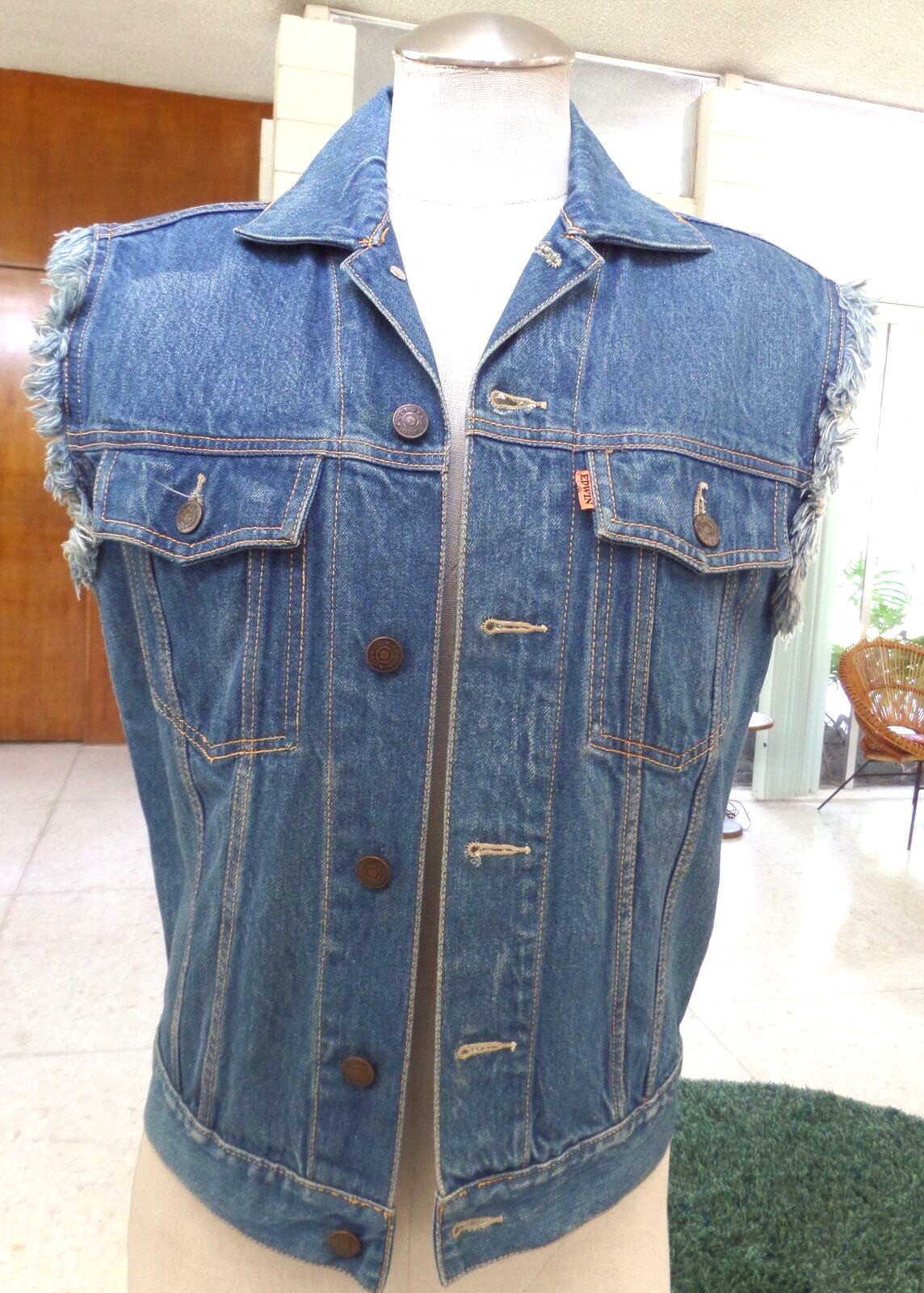EDWIN Gorgeous 90s Vintage Jeans Vest KINUGAWA TEDDY BOYS ROCK’N ROLL COMPANY