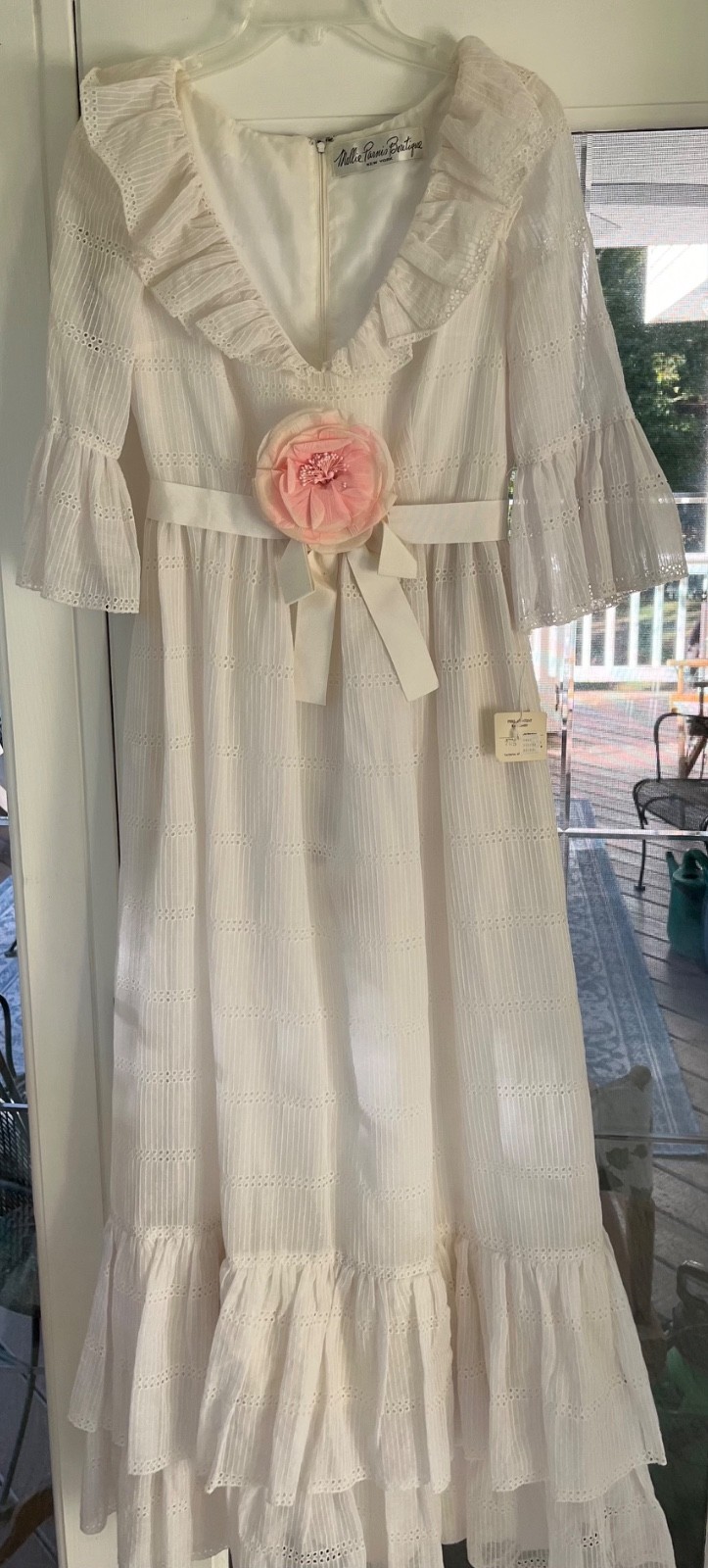 Mollie Parnis Boutique New York Vintage 70’s Maxi Dress New with Tags EC
