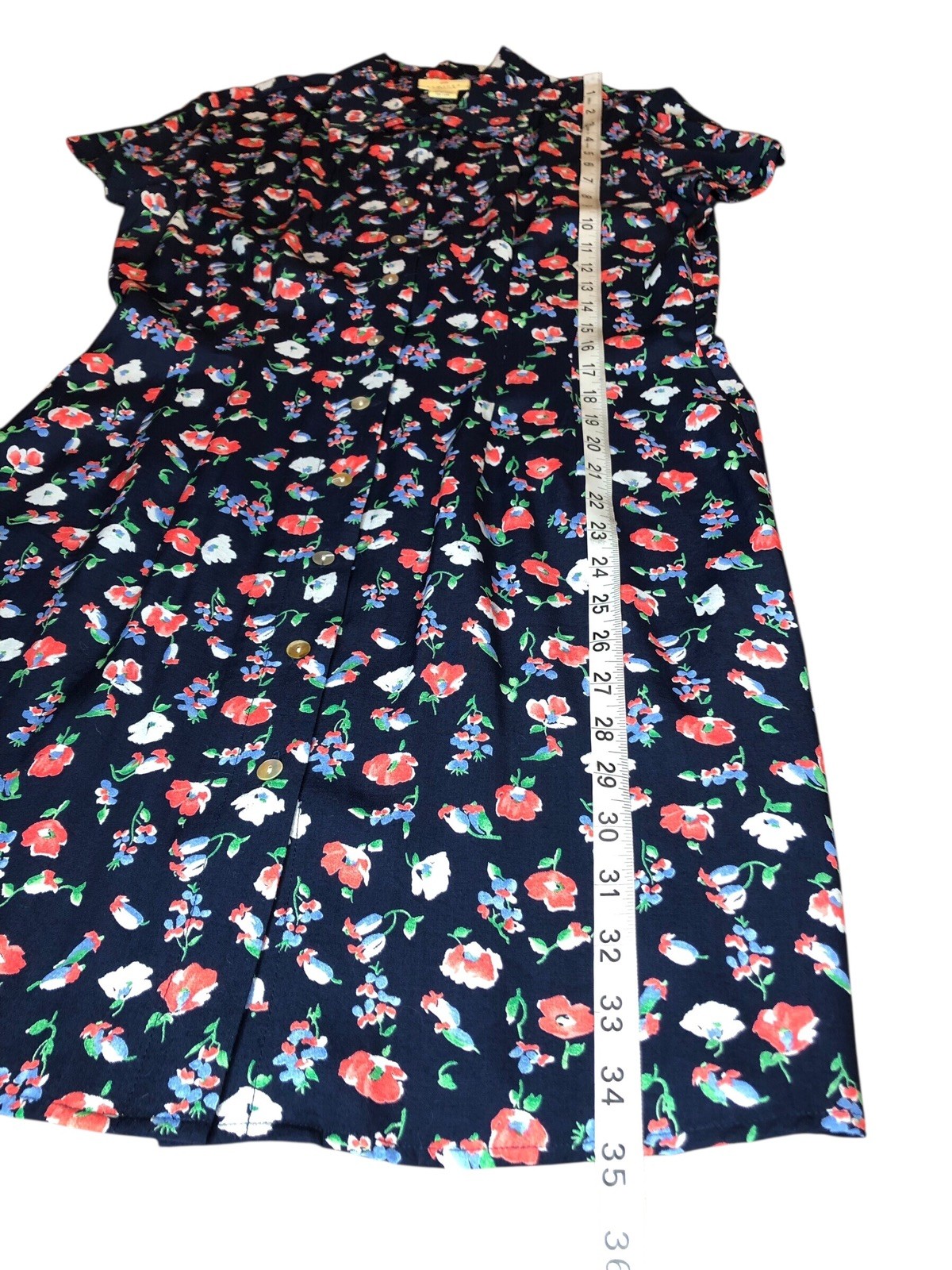 Vintage Y2K Limited America Floral Shirtdress Medium Light Retro 90s Cottagecore