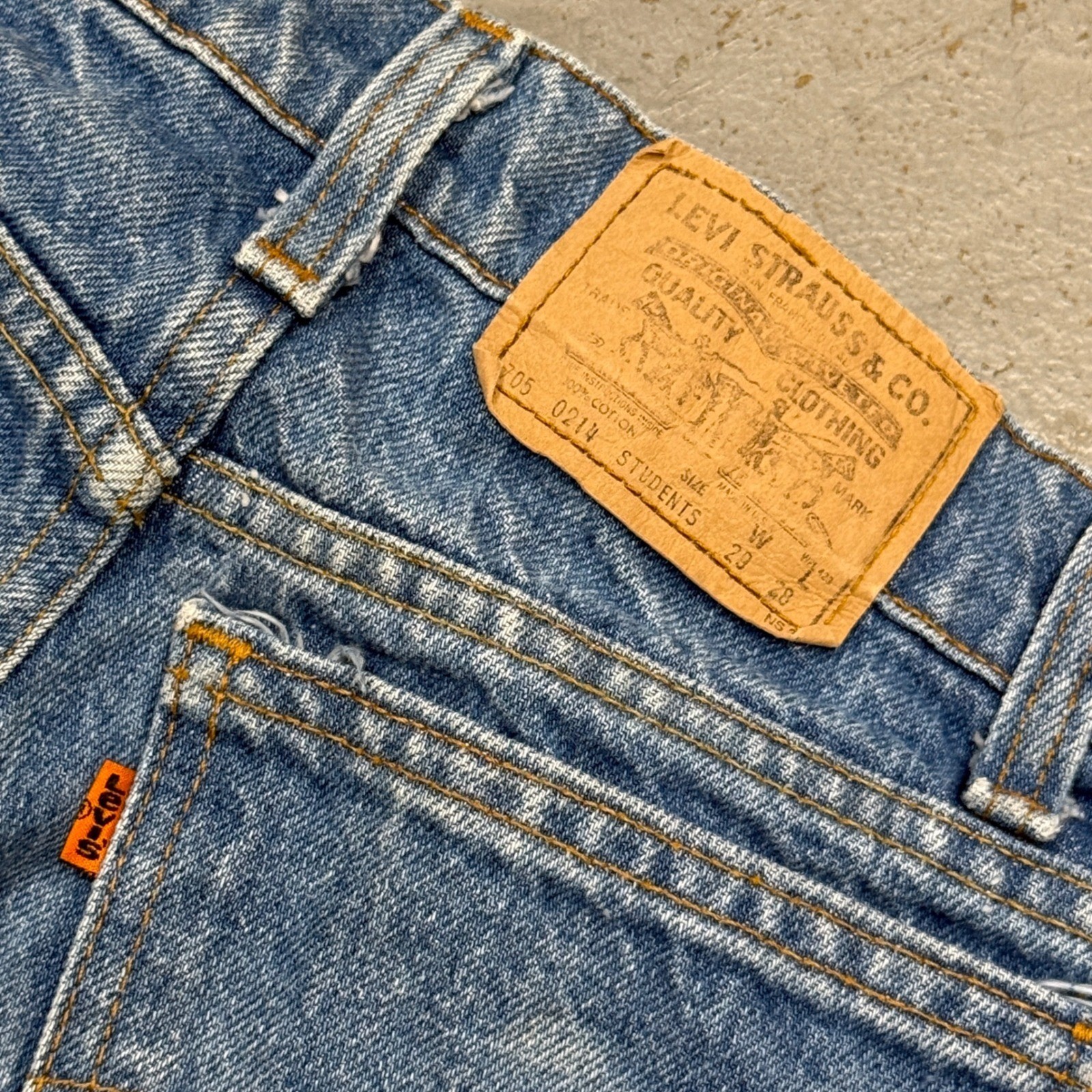 Vintage Levi’s 705 Student Jeans Blue Orange Tab Women’s Made in USA 27 x 27