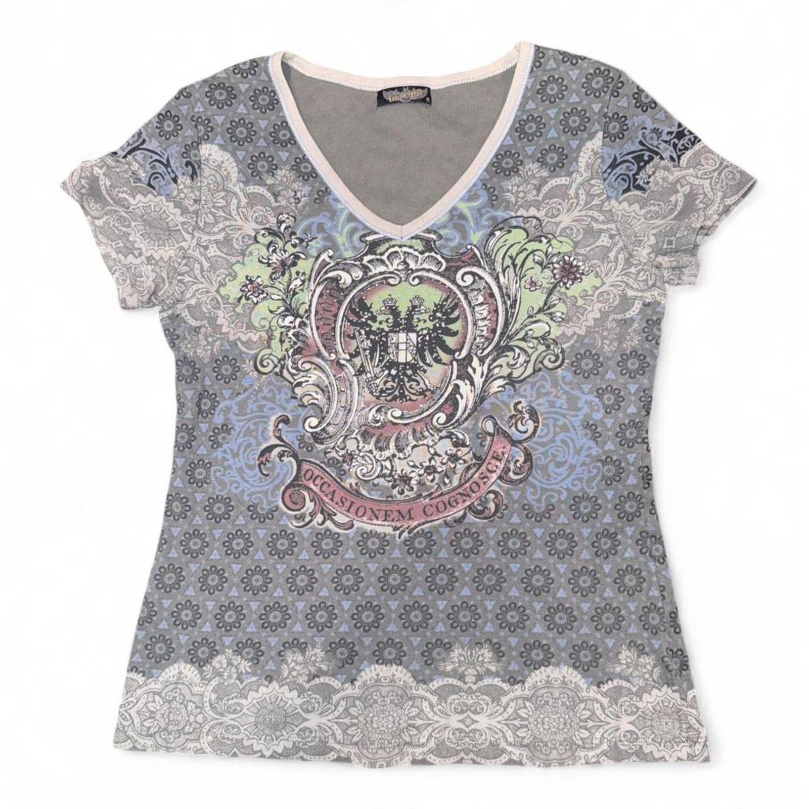 Vintage Y2K Vanilla Sugar Rhinestone Tee PL Fairy Grunge Whimsigoth Indie Sleaze