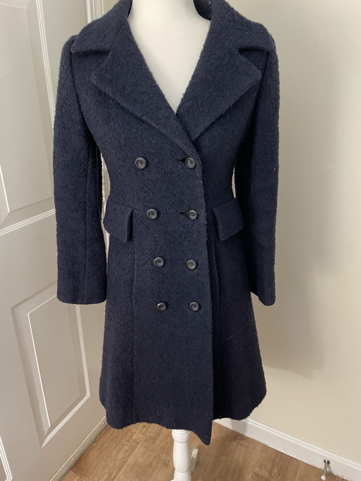 Vintage 1960’s Navy Wool Cost Fits Modern 2/4 Elite Juniors Styled By Luba