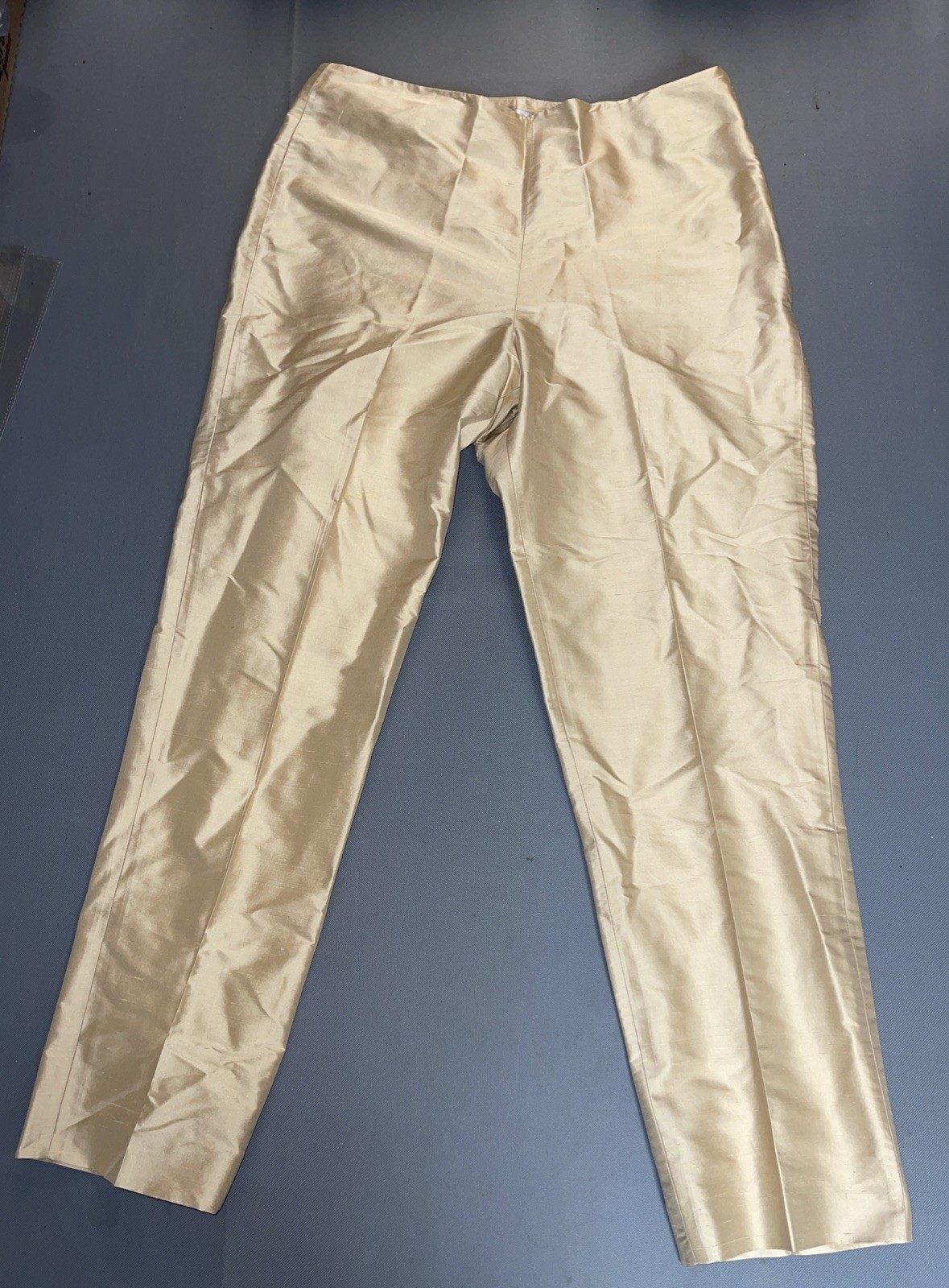Vtg 1980s NOS Women’s Silk Cigarette Pants Gold Renfrew Collection USA Full Line
