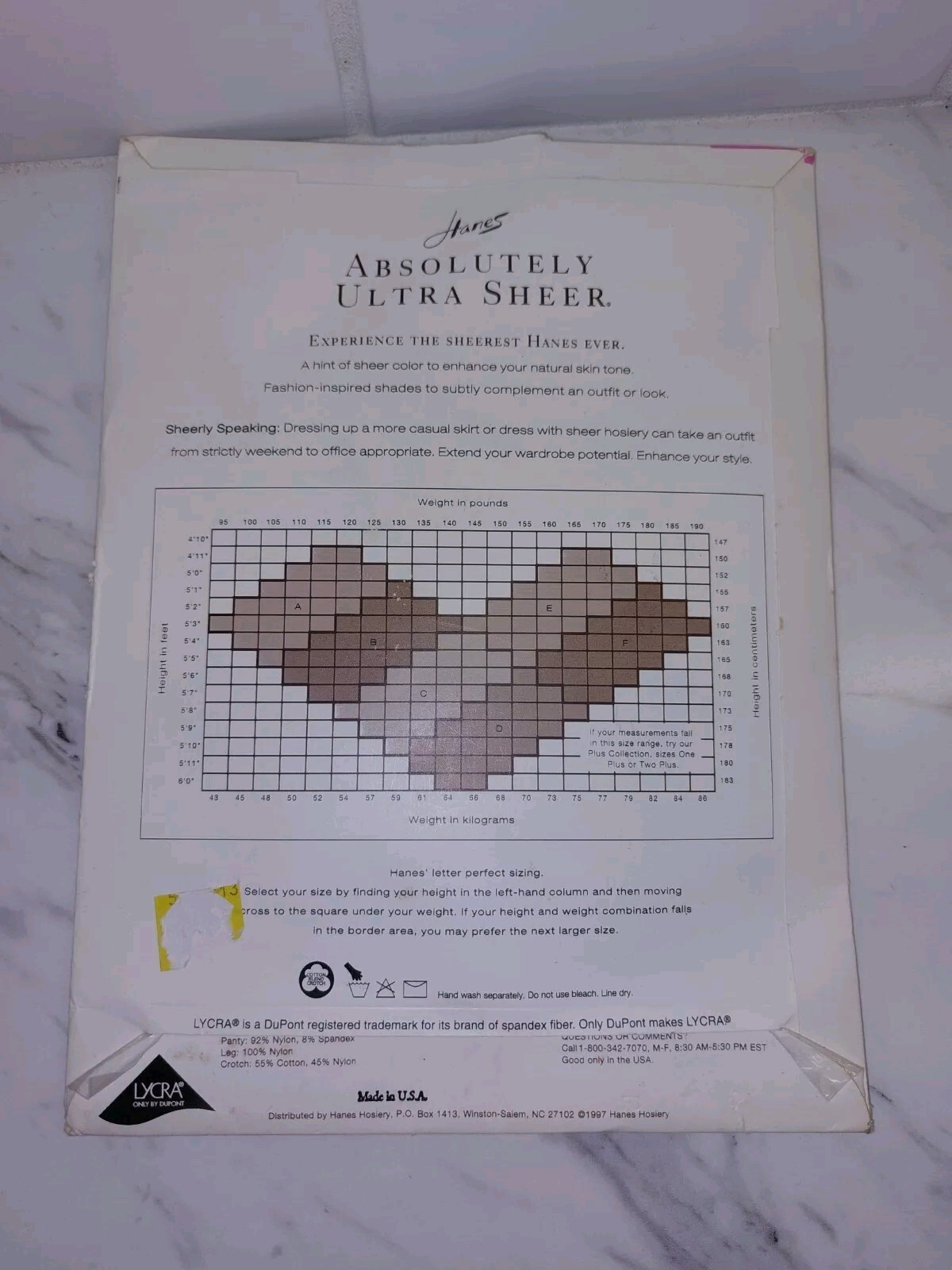 Hanes Absolutely Ultra Sheer Pantyhose Style #705 Size F Town Taupe Sandlefoot