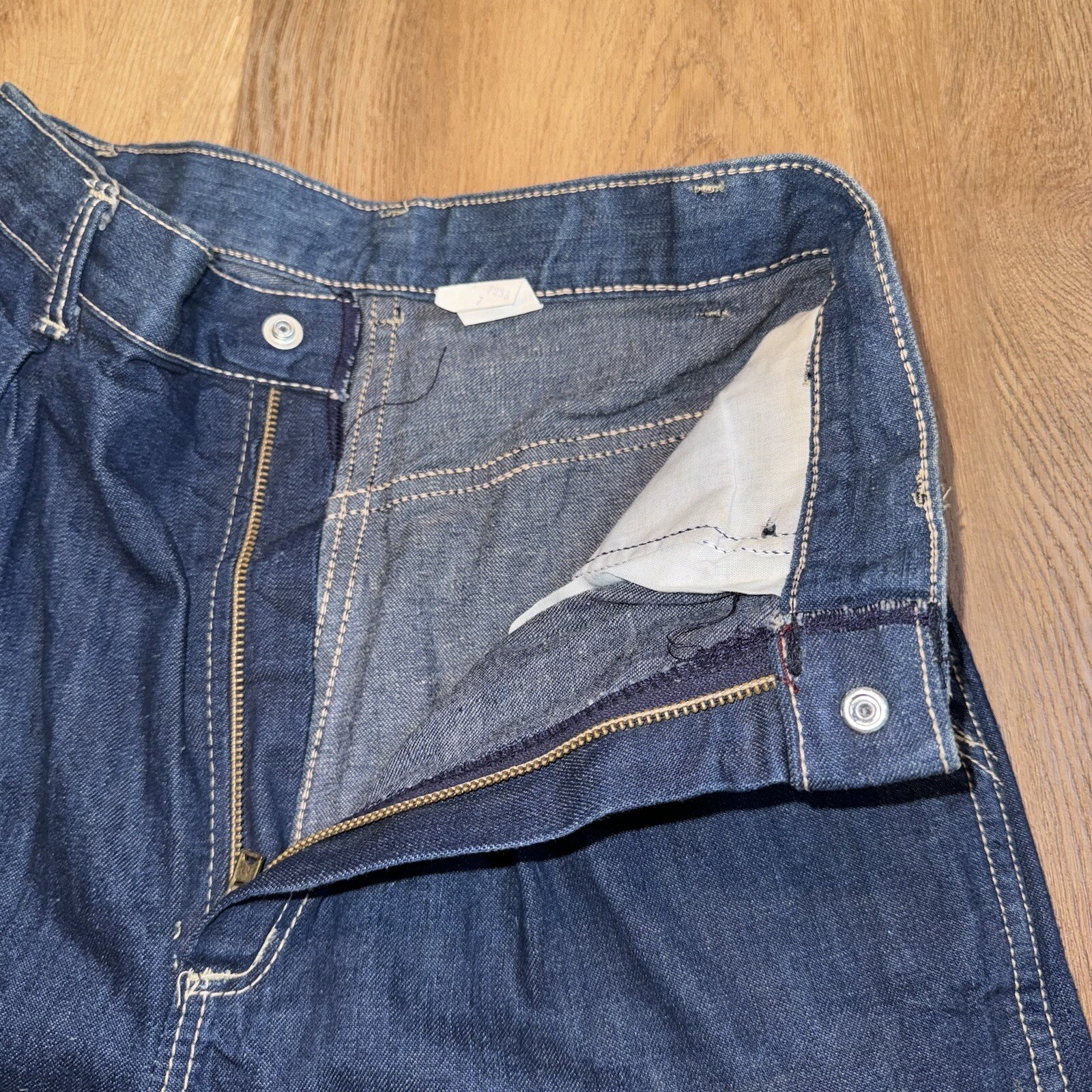 Stuffed Jeans Vintage 70s Denim Blue Jean Mod Hippie USA Womens sz 7 Waist 26 31