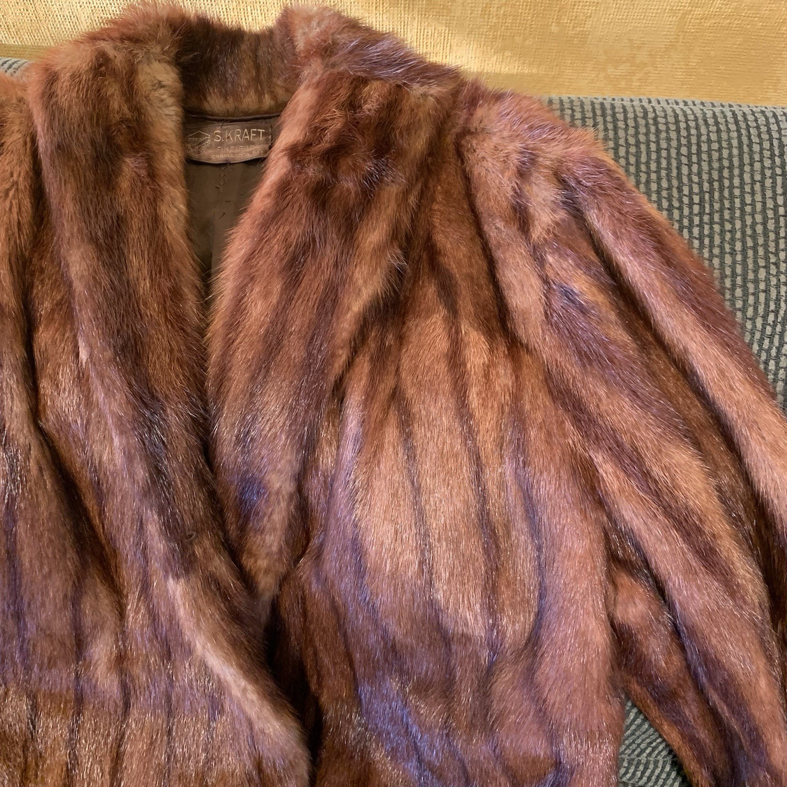 ❤BEAUTIFUL VINTAGE BROWN MINK FUR COAT JACKET