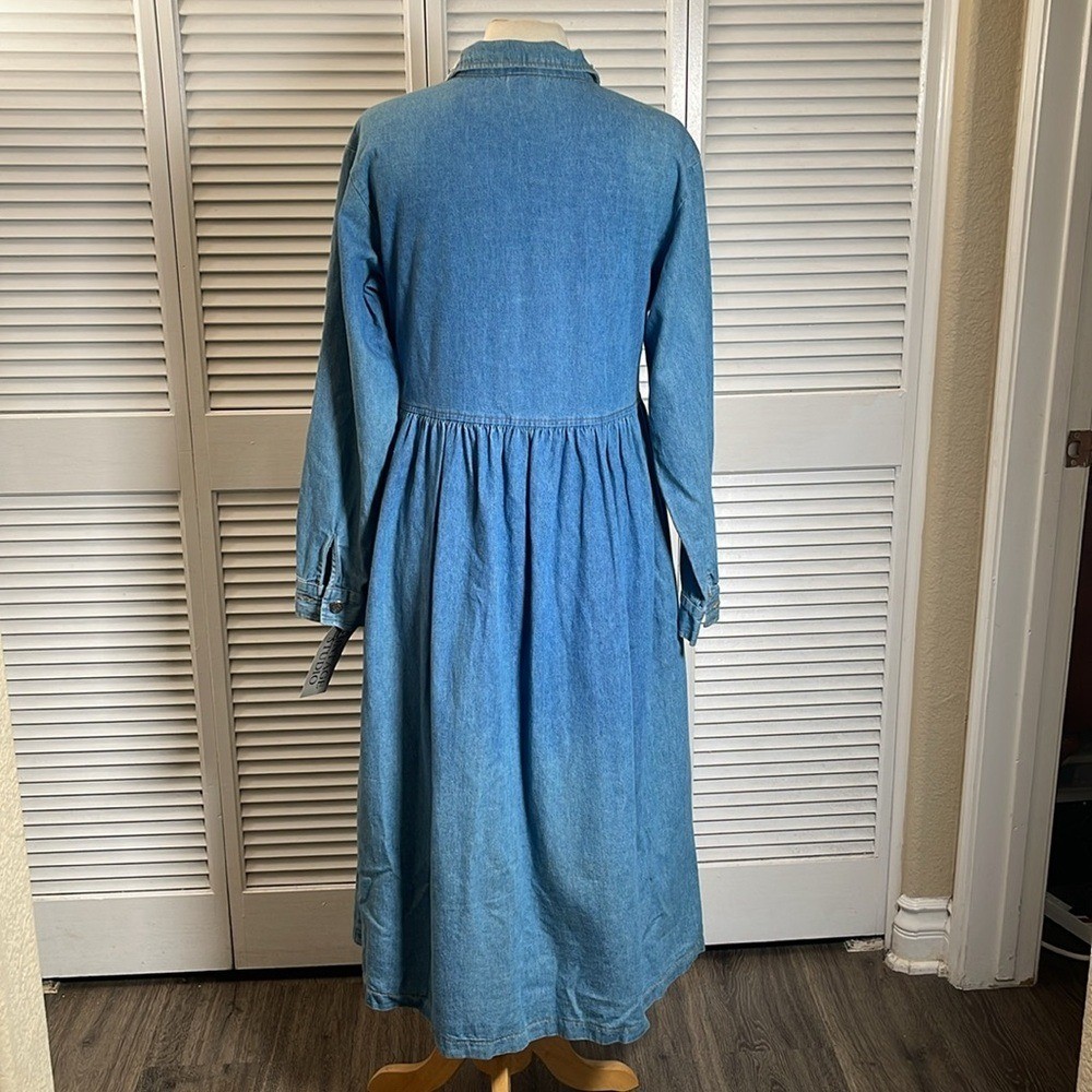 NEW. Vintage Studio, Denim Dress, M. Button up.