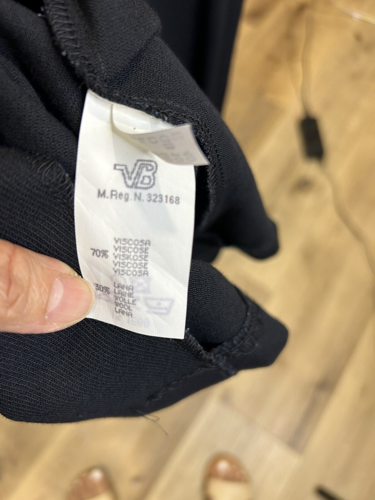 Dream Structured Overlapped Tuxedo Dress Black 70% Viscosa 30% Wool