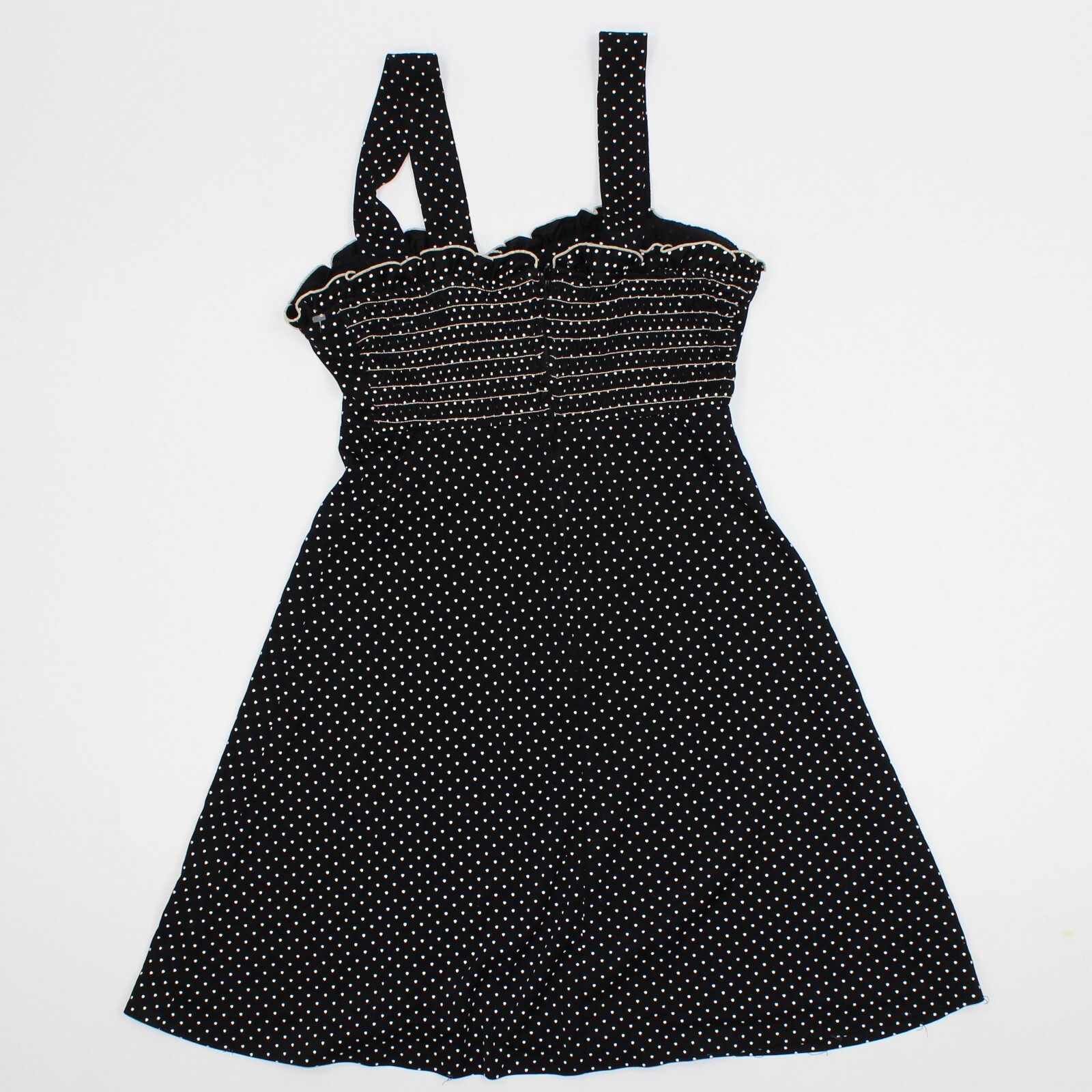 Vintage Terri Black White Polka Dots Summer Juniors Dress Size 9