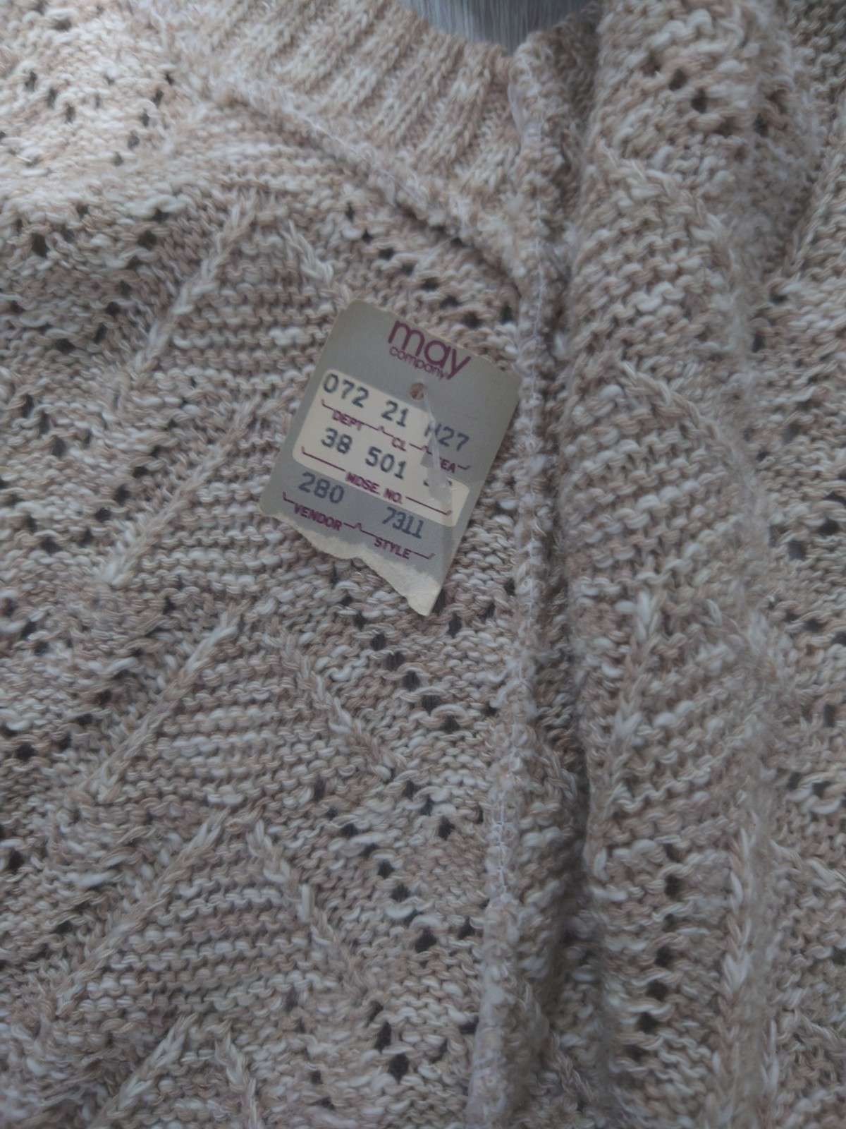 VTG Beldoch Popper Knit Vest Buttoned Down Cottagecore USA MADE Linen Cotton
