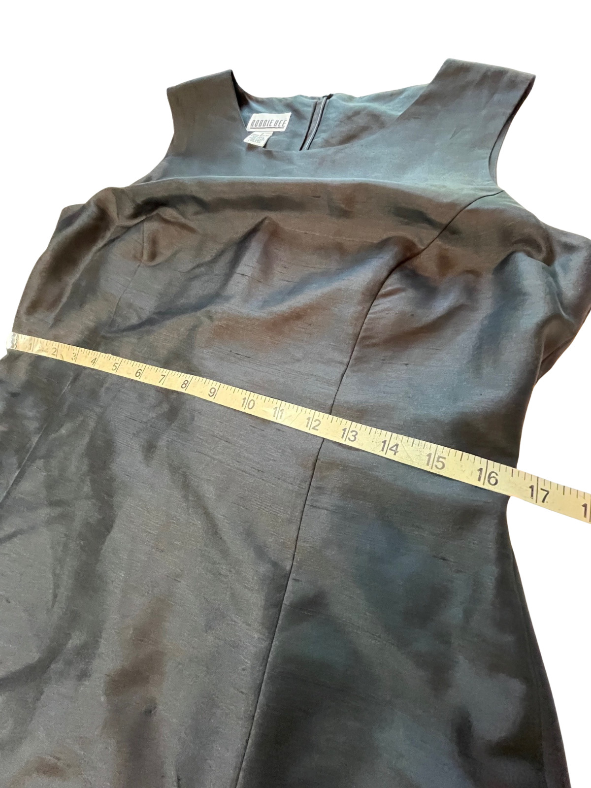 Vintage 90s Black Silk Cocktail Dress 8 Sheath Retro MCM Elegant LBD Career