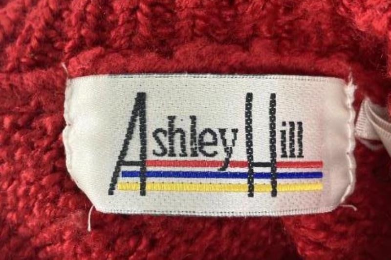 Vintage Ashley Hill Red Sweater Women’s Small Mock Neck with Shoulder Pads