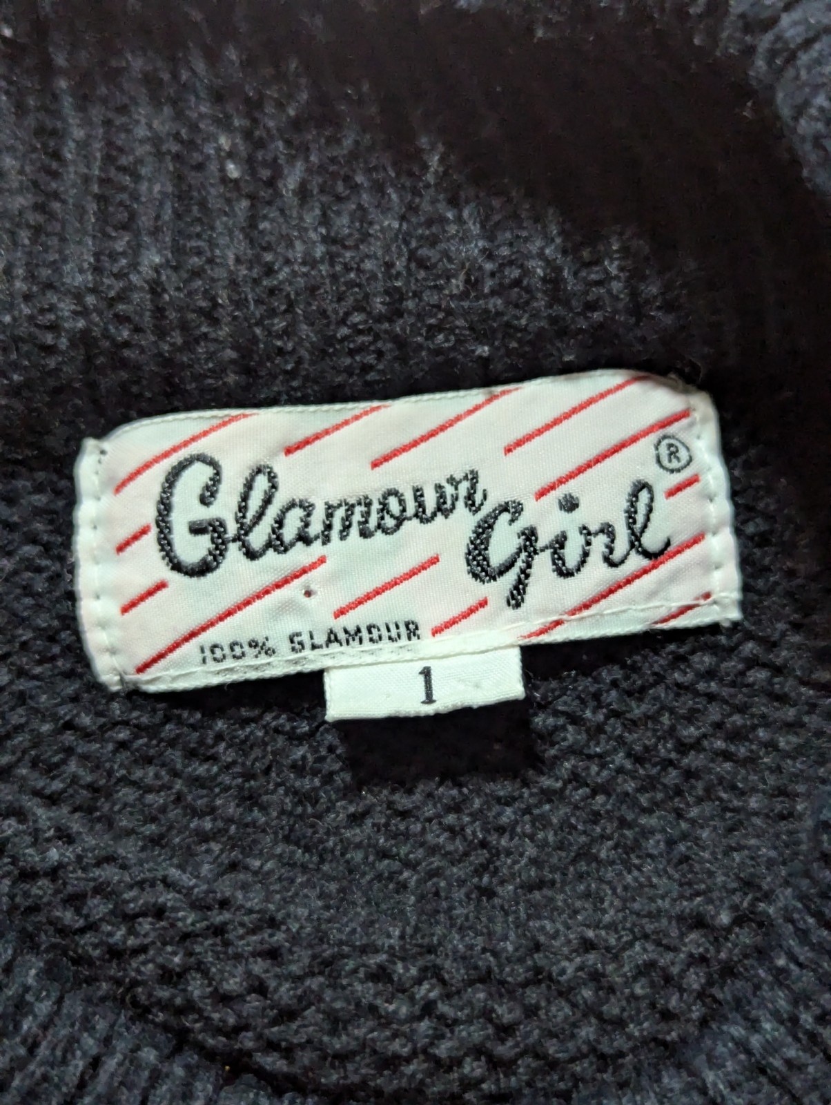 Vintage 80s Glamour Girl Colorful Hearts Sweater