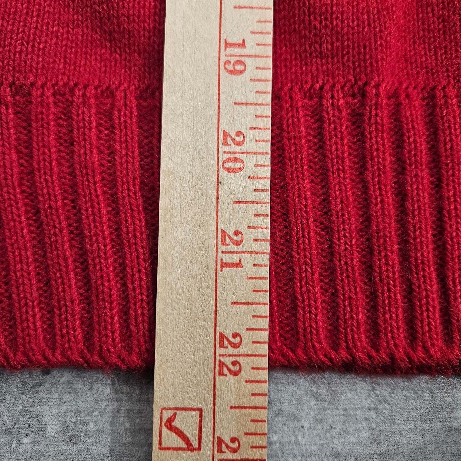 Vintage Cheerleader Supply Co Red Orlon Acrylic Turtleneck Sweater Stripe Sz 36