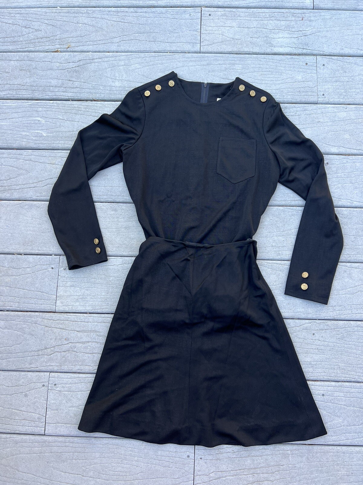 Vintage 1960s/1970s Two Piece Black Mini Skirt And Shirt Size XXS Classic